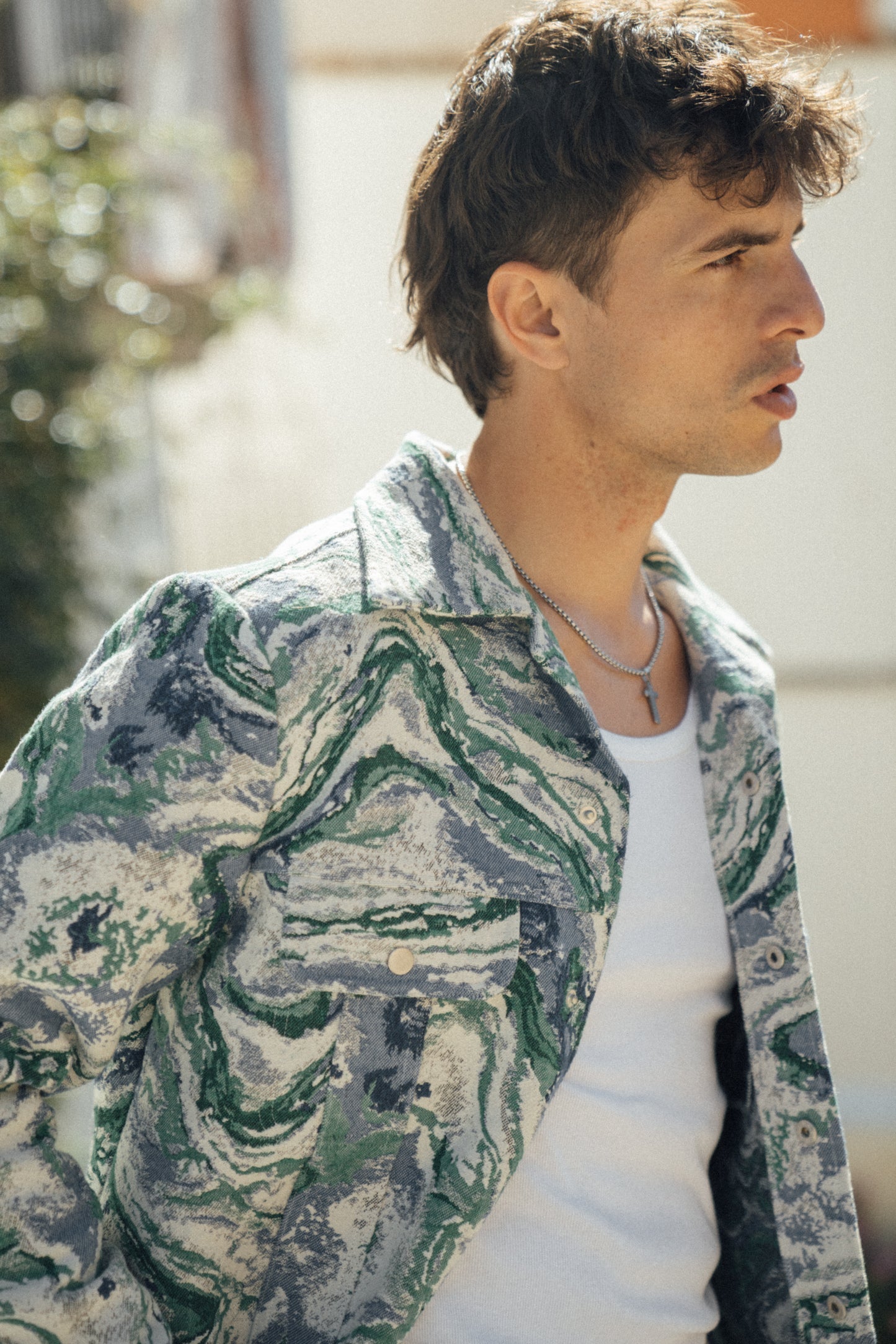 MARBLE PATTERNED RECYCLED JACKET