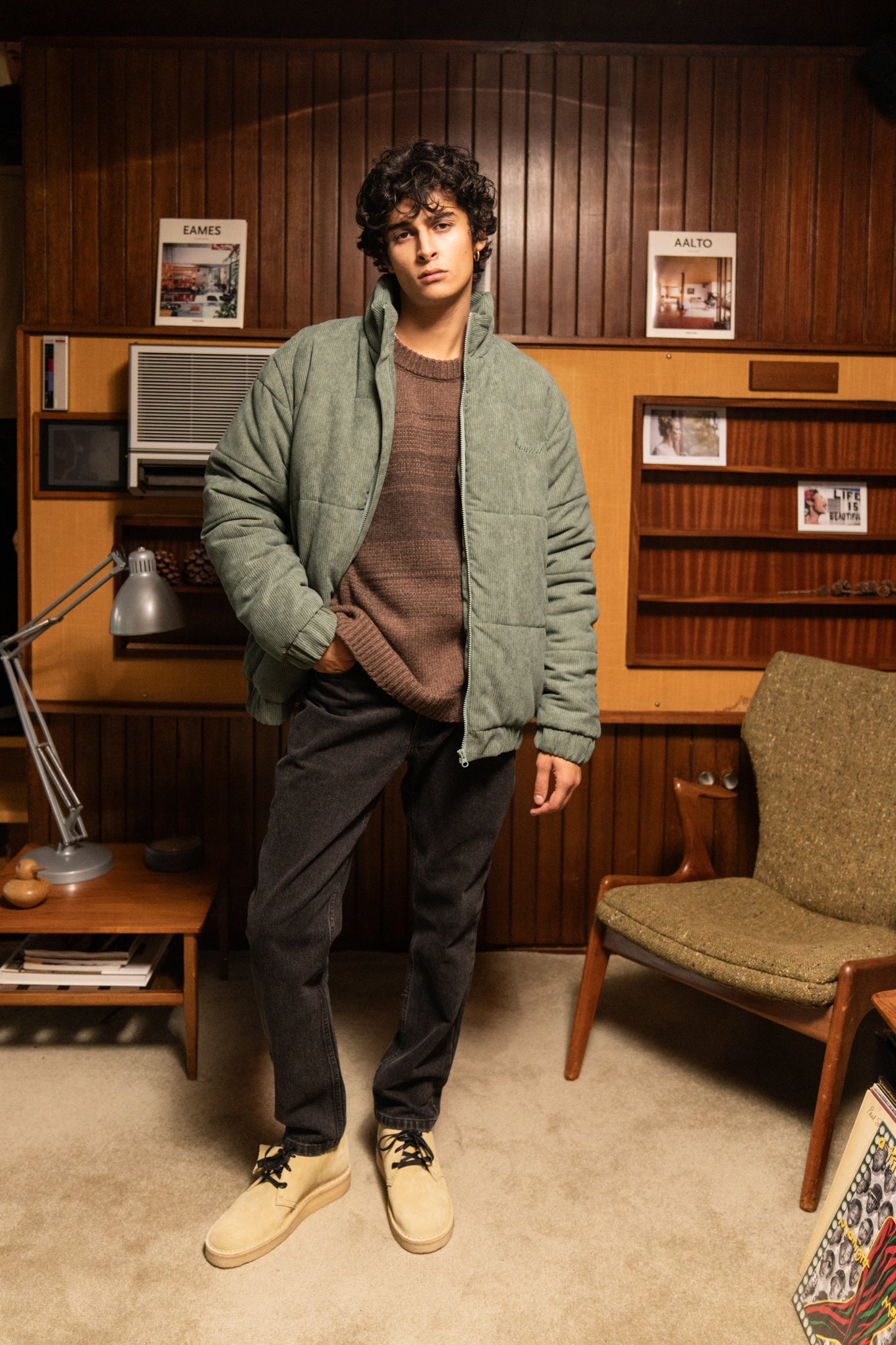 BROWN GRADIENT LAMBSWOOL SWEATER
