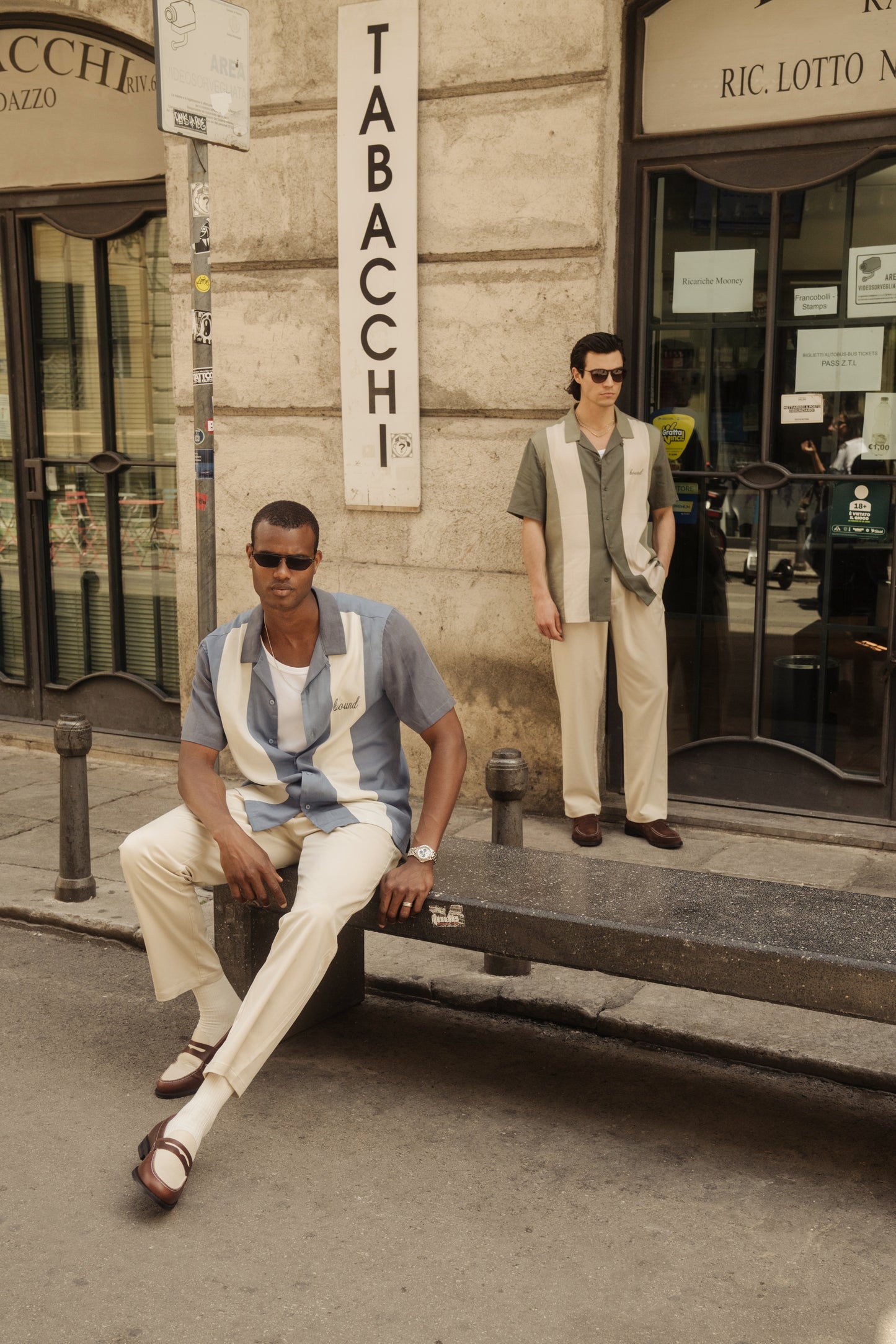 NEW JERSEY BOWLING SHIRT - BLUE