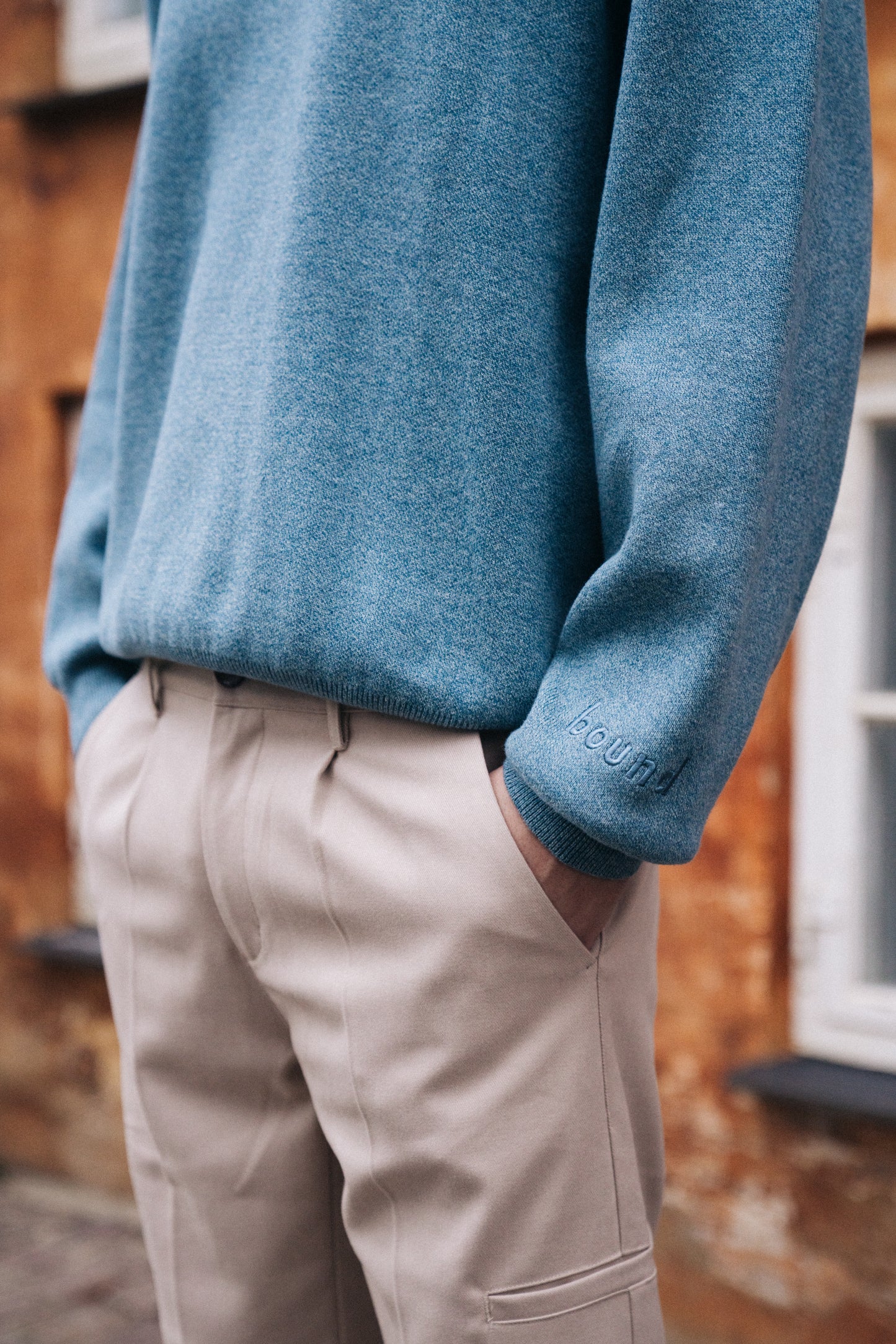 DELMAR KNIT SWEATER - AZURE BLUE