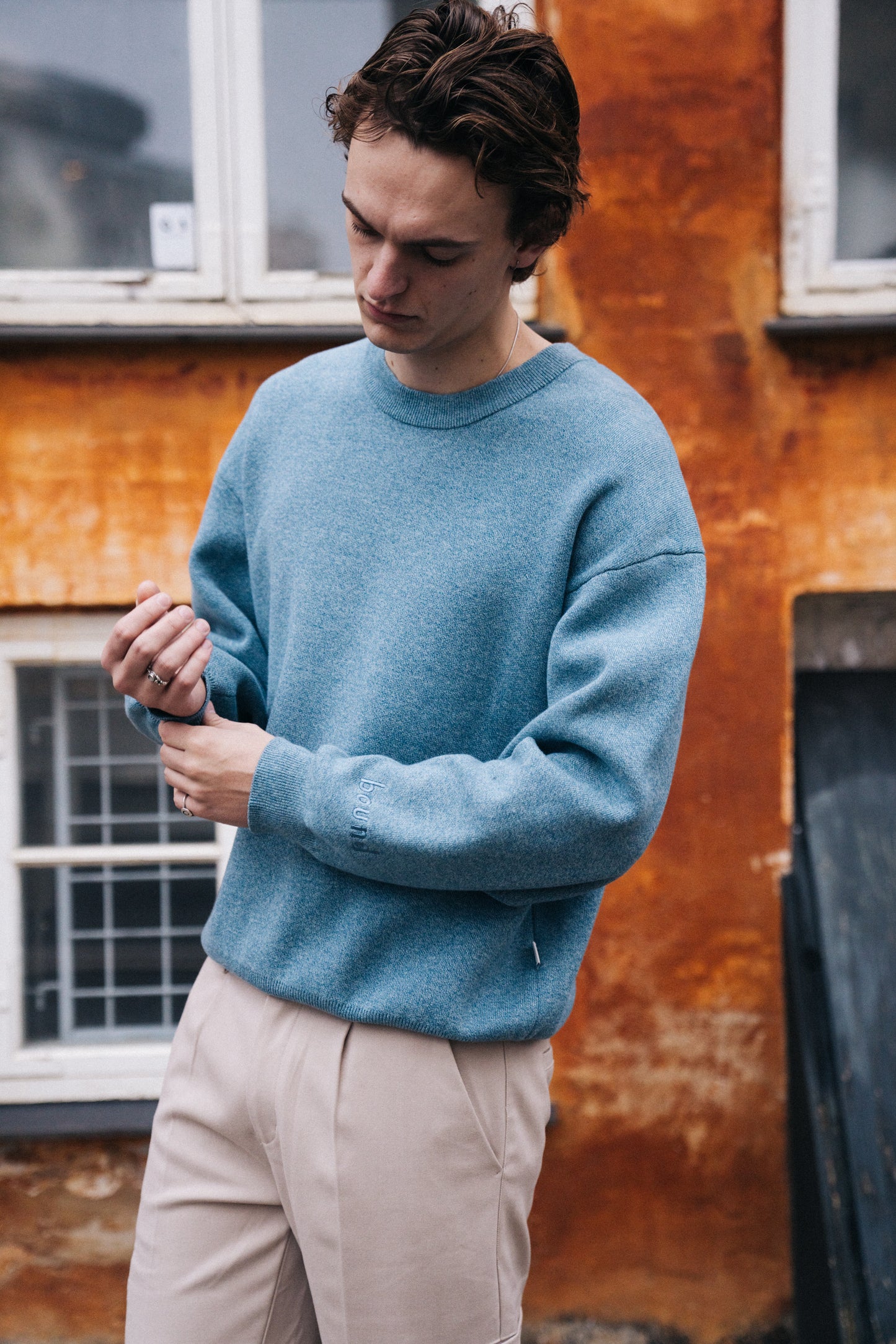 DELMAR KNIT SWEATER - AZURE BLUE