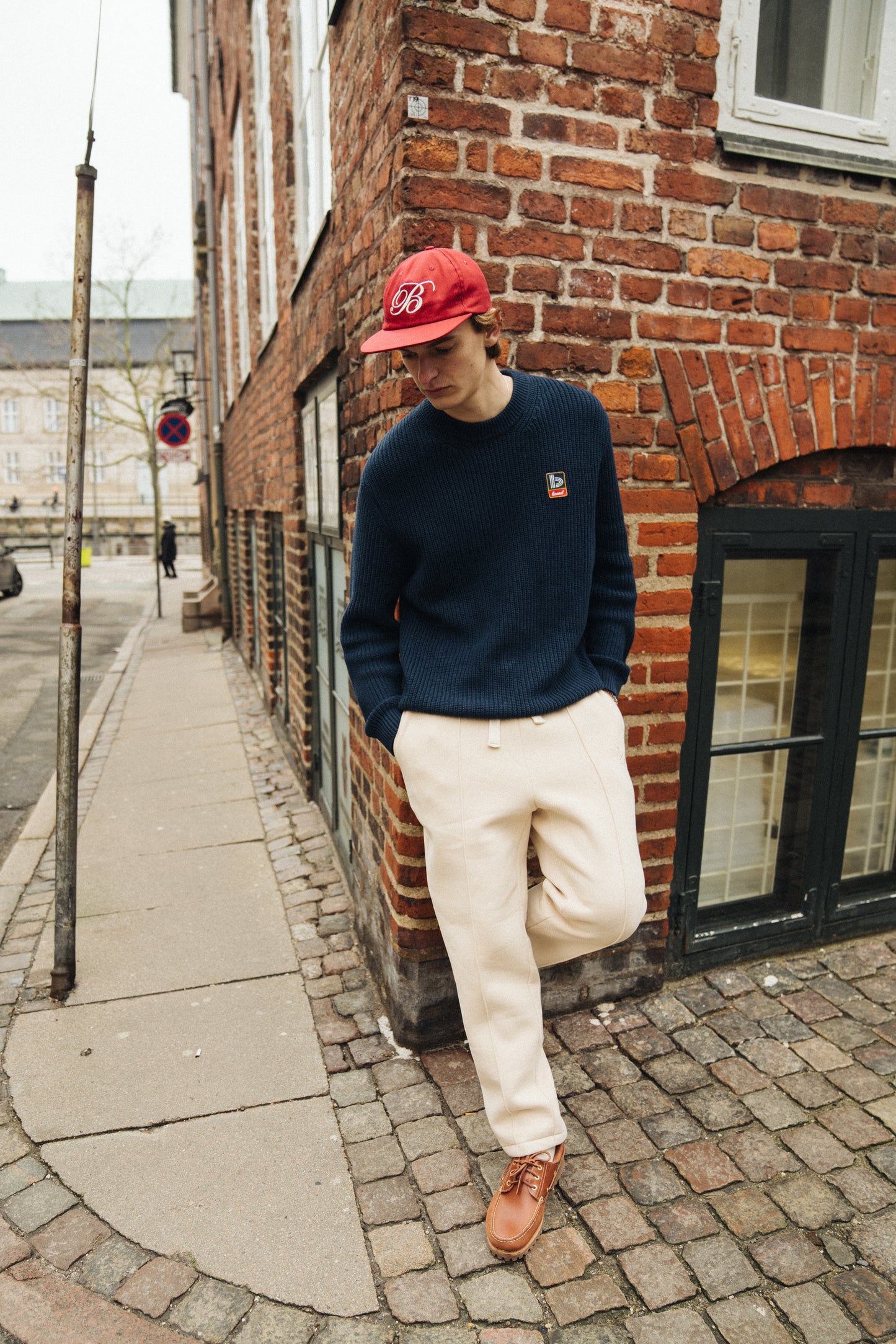 RETRO FISHERMAN RIB KNIT SWEATER - PETROL BLUE