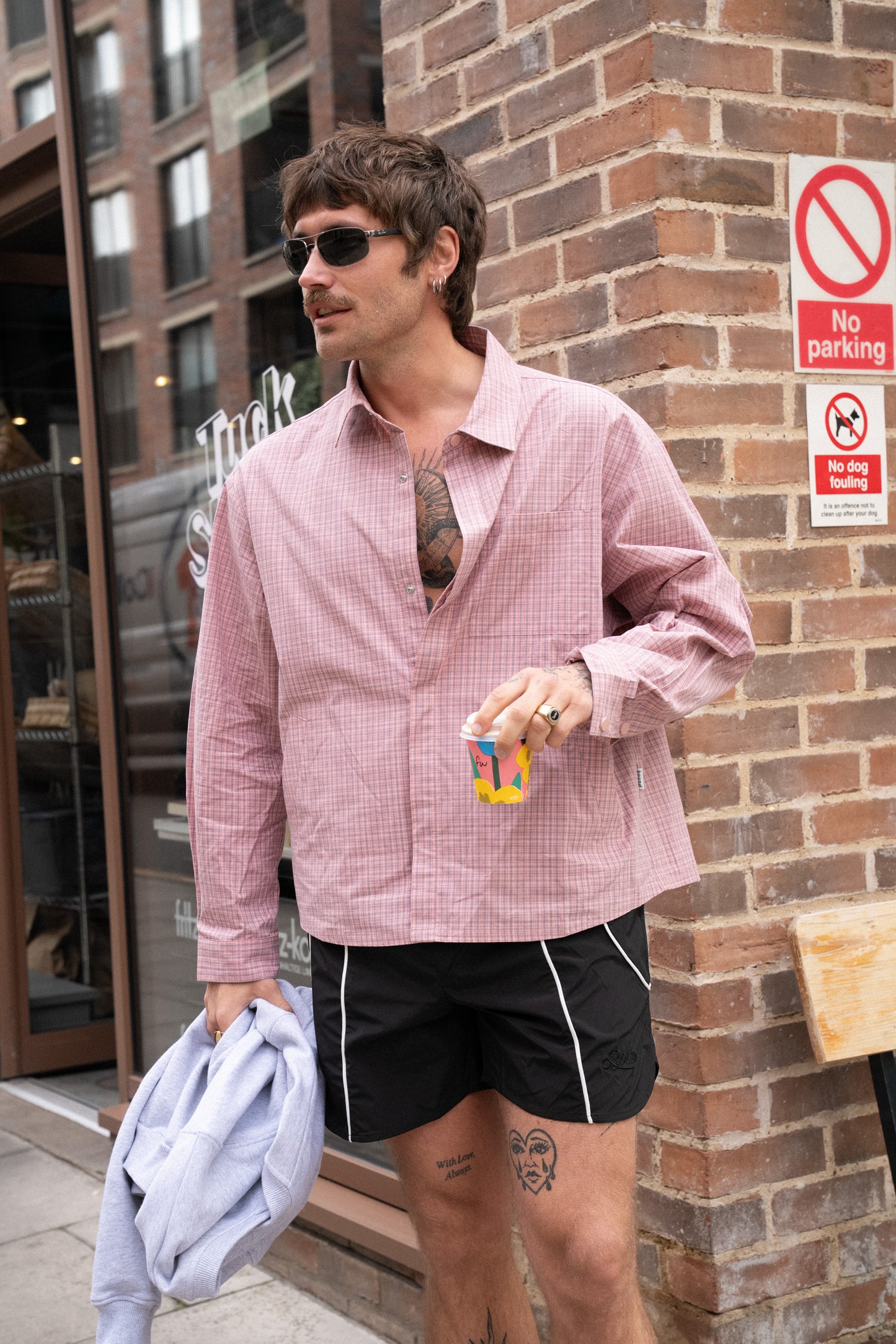 FREDDIE CANDY CHECK BOXY COTTON SHIRT