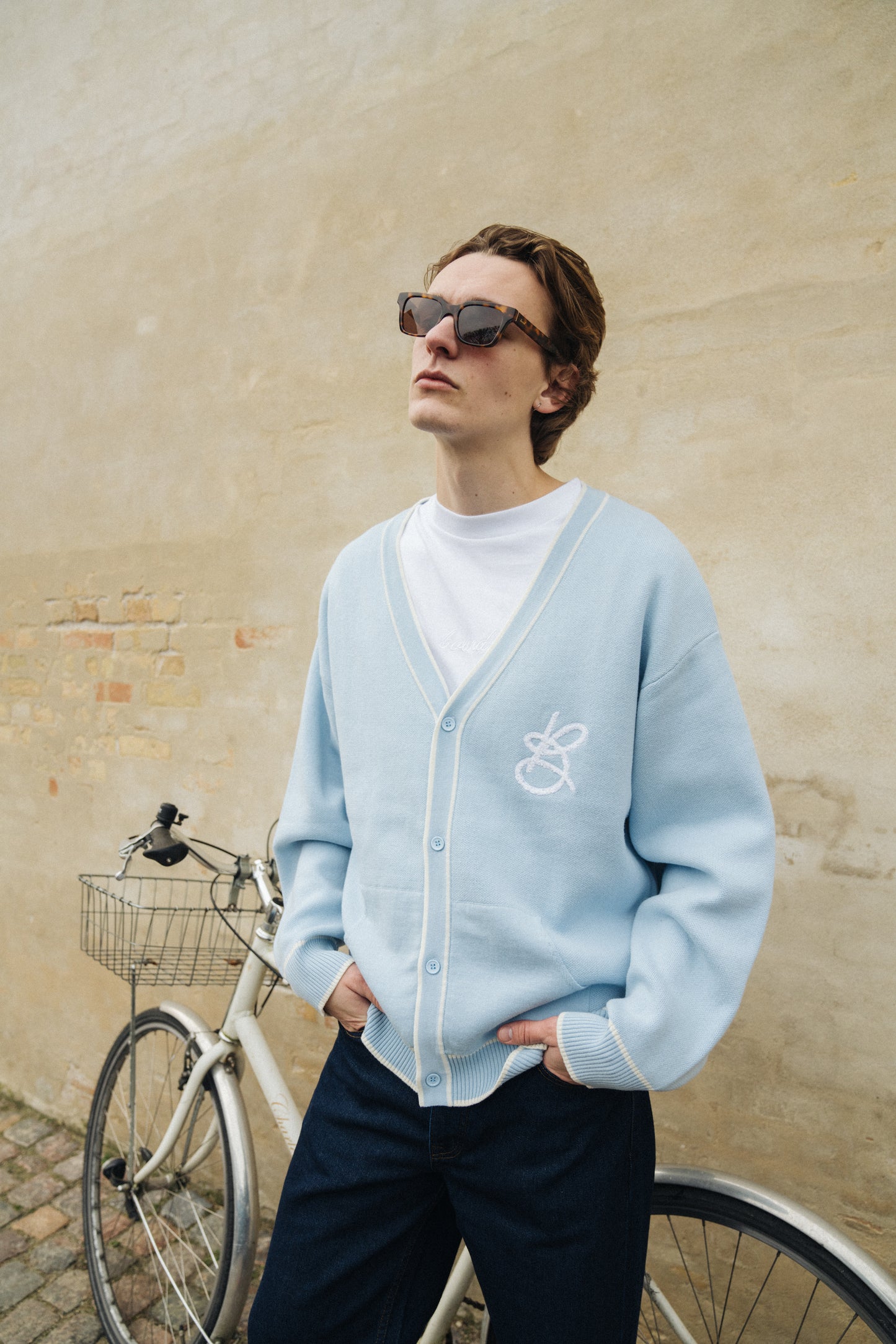 SIGNATURE CHENILLE CARDIGAN - SKY BLUE