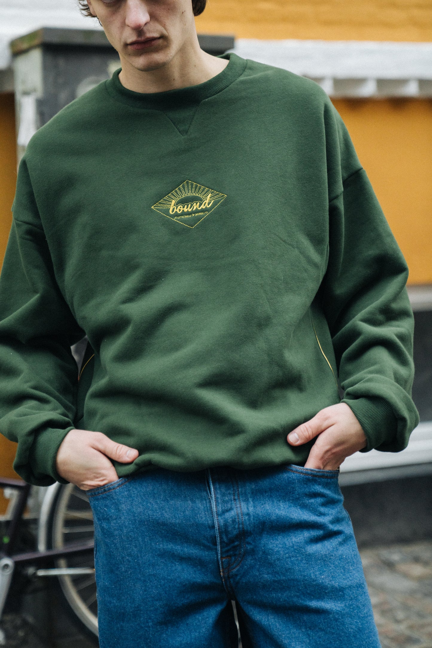 SUNRISE SWEATER - FOREST / YELLOW