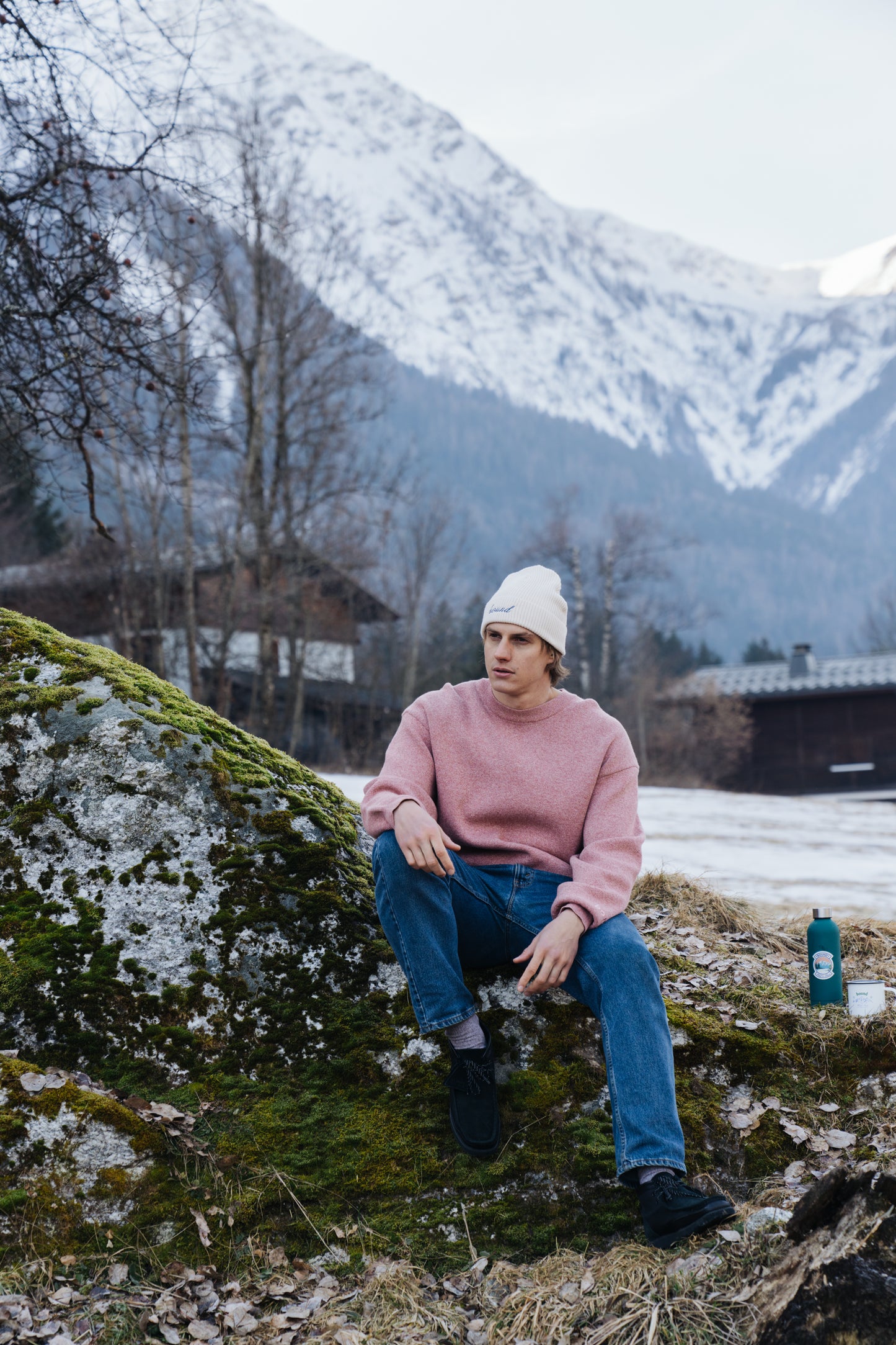 RED MARL KNIT SWEATER