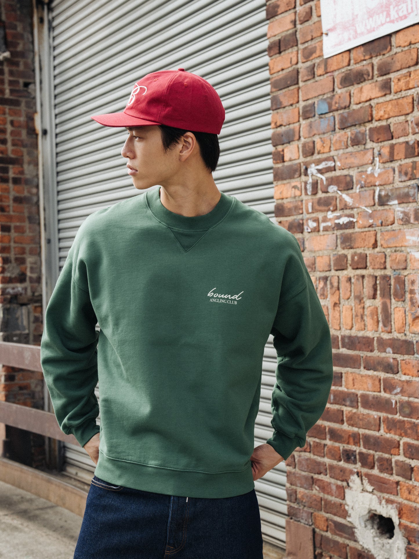 ANGLING CLUB SWEATER - MID GREEN