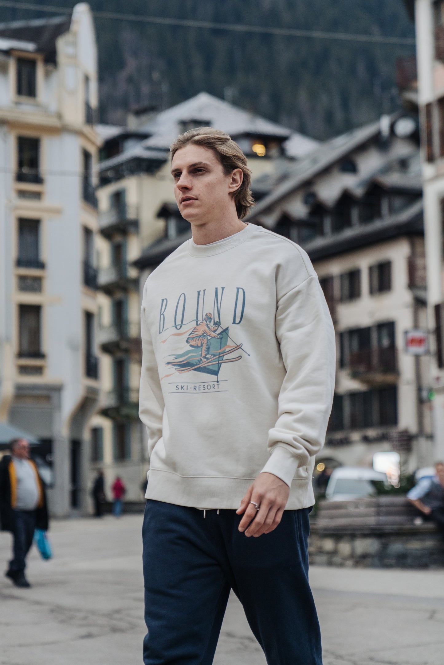 ALPINE RETRO WASHED SWEATER - CREAM