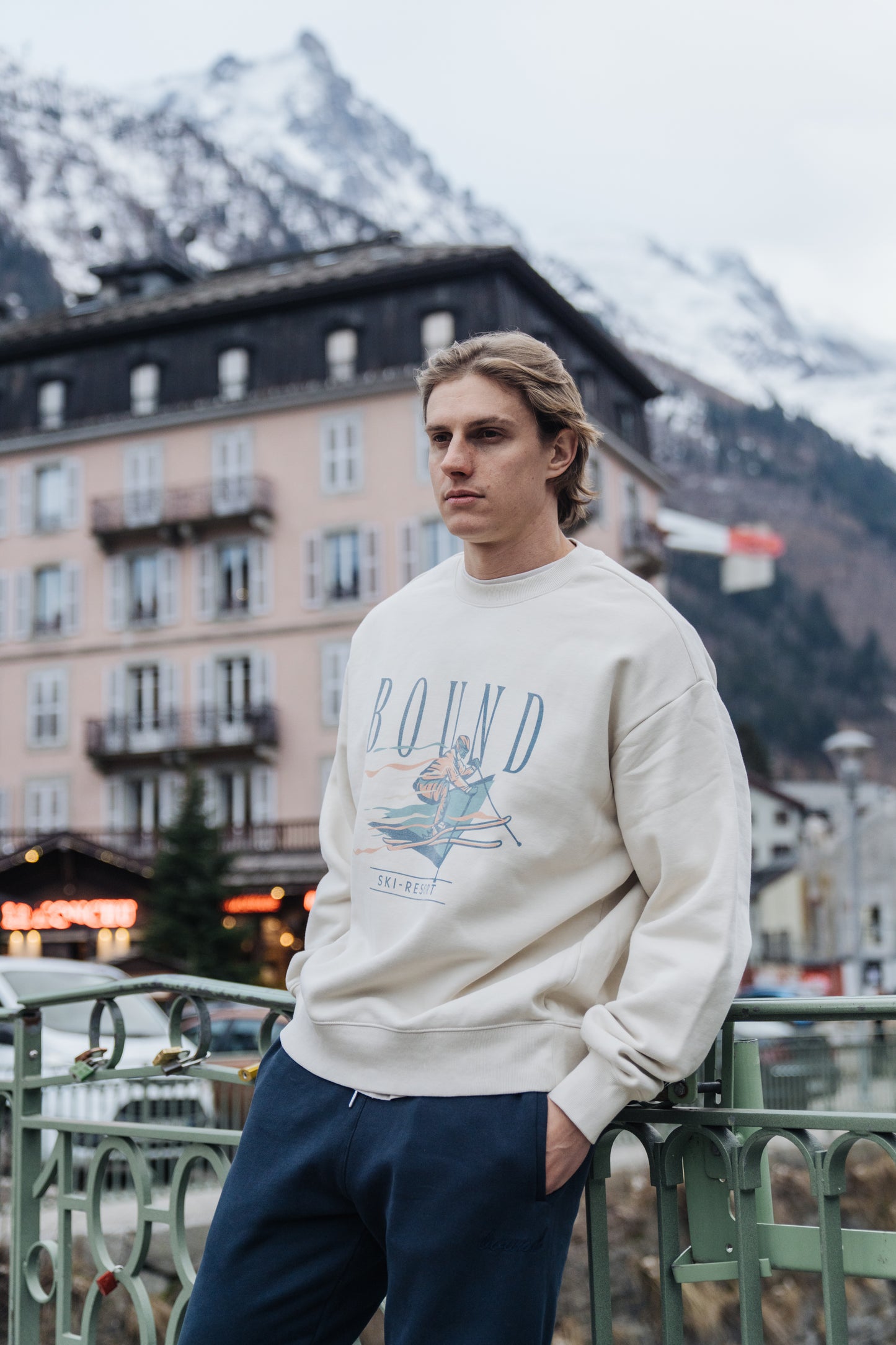 ALPINE RETRO WASHED SWEATER - CREAM