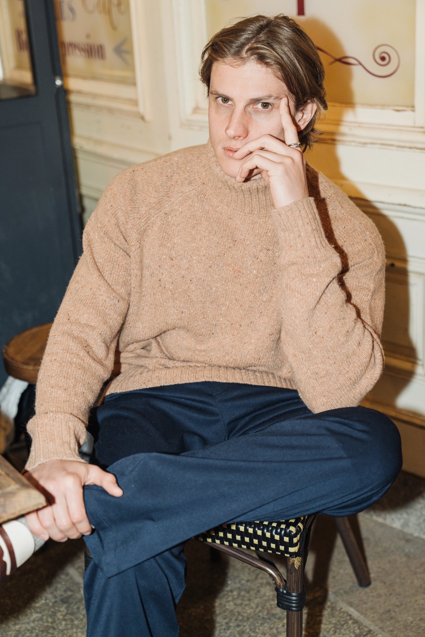 RUST FLECK ROLL NECK