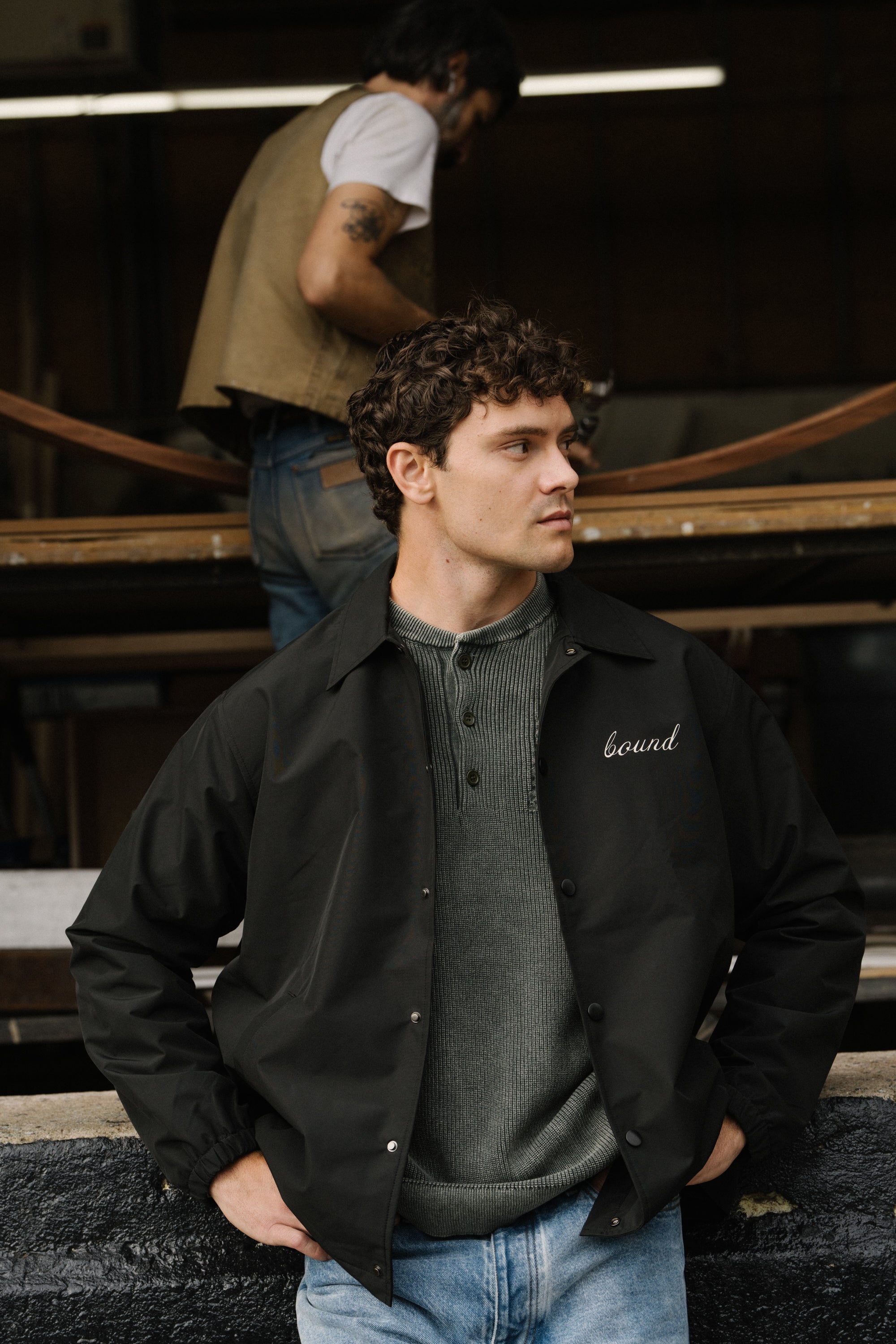 CLASSIC COACH JACKET - BLACK – bound