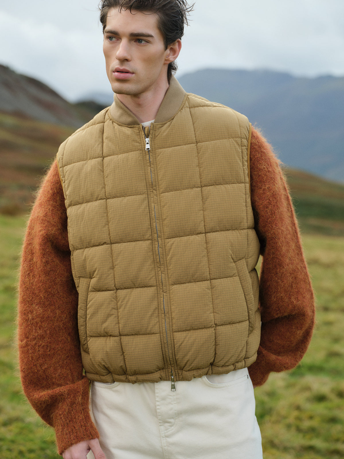 ORBE RIPSTOP PUFFER GILET - GOLD