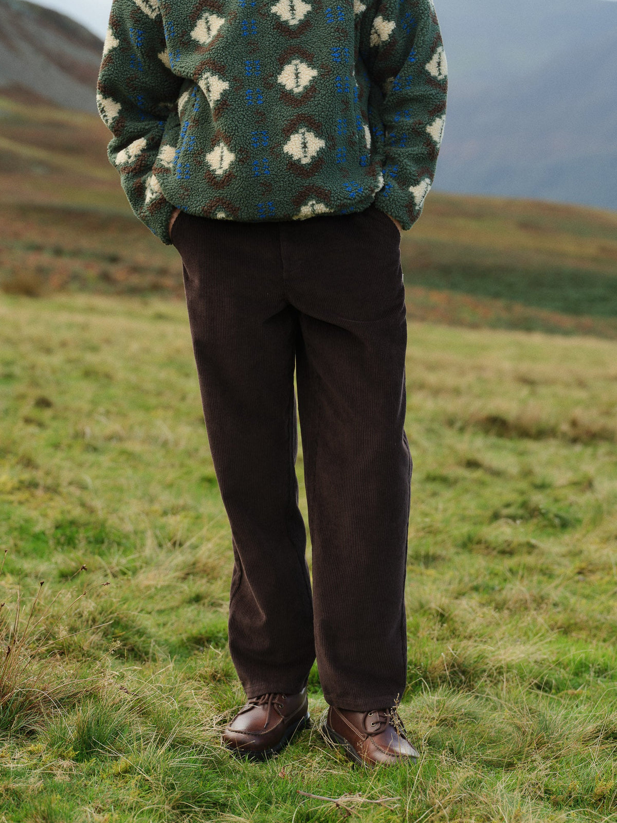 CLASSIC COTTON CORDUROY TROUSERS - BROWN