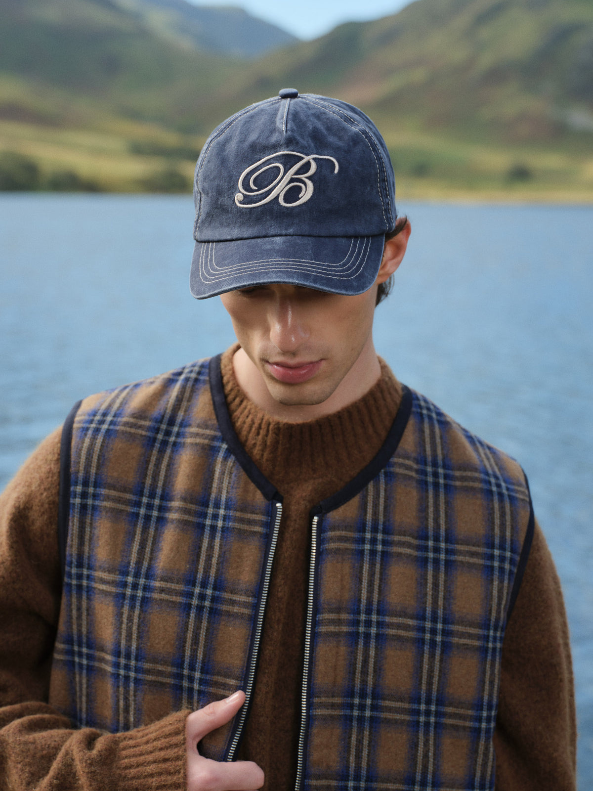 SCRIPT CAP - WASHED BLUE