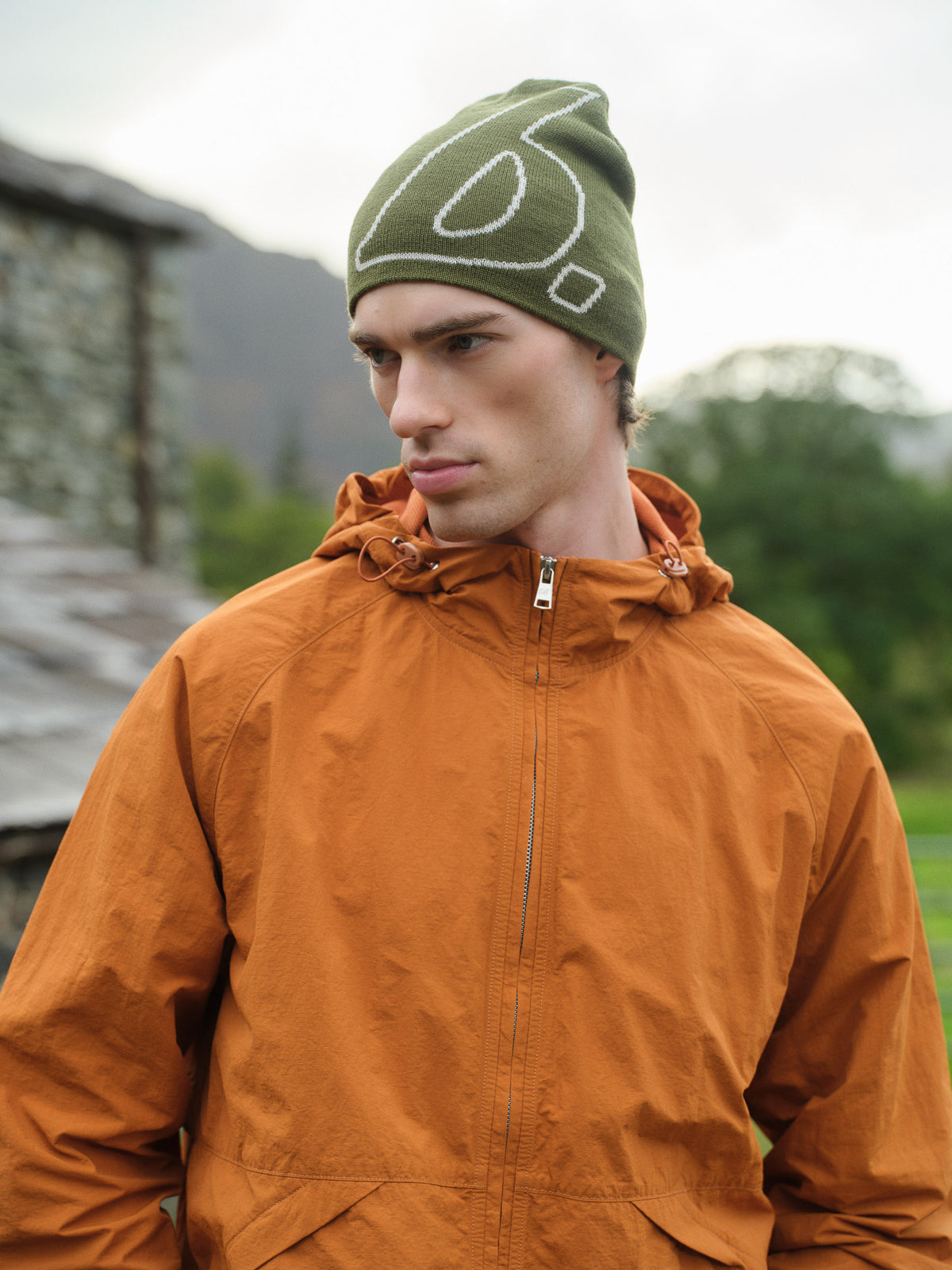 STAMP SKULL BEANIE - KHAKI