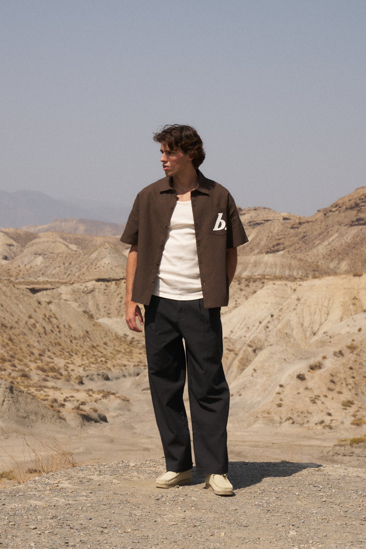 WIDE PLEATED TROUSER - BLACK