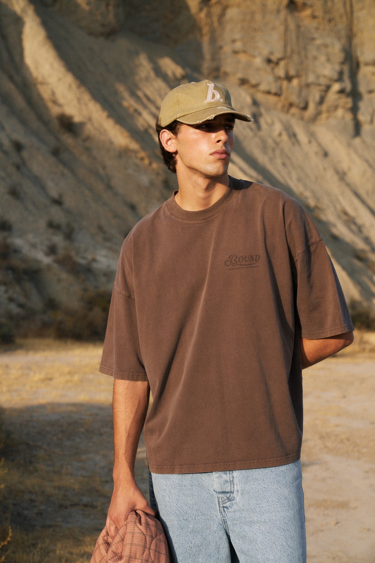 RETRO LOGO TEE - WASHED BROWN