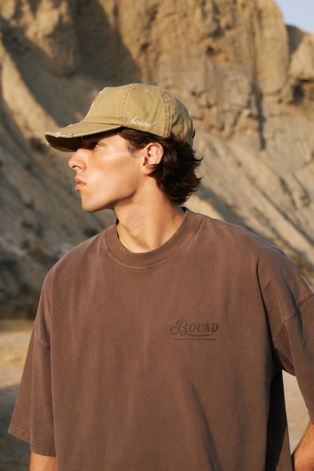 RETRO LOGO TEE - WASHED BROWN
