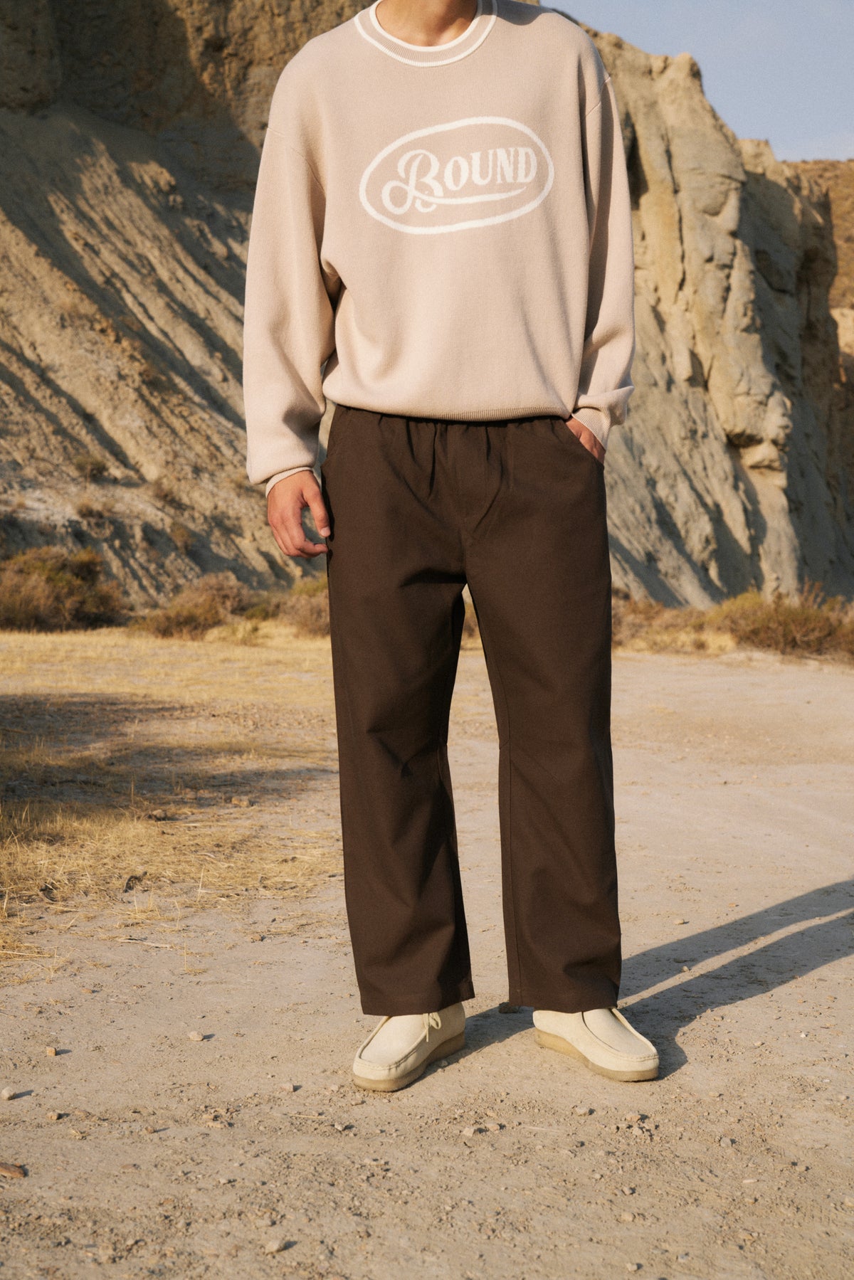 CANVAS RELAXED TROUSER - BROWN