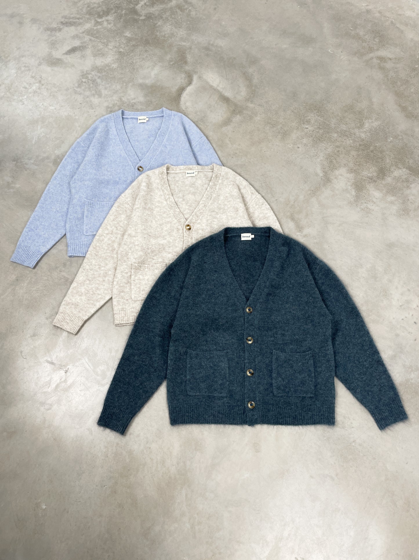 SAWYER MOHAIR CARDIGAN - INDIGO