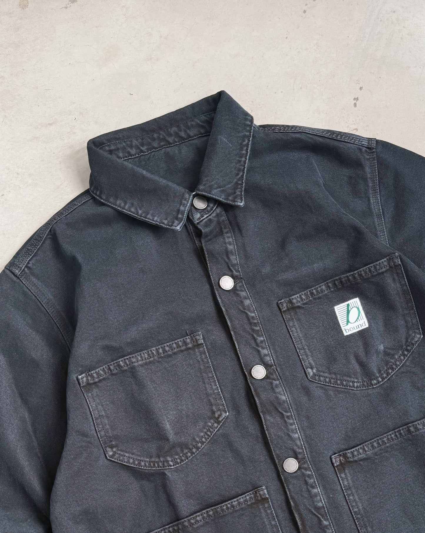 MANHATTAN DENIM WORK JACKET - WASHED BLACK