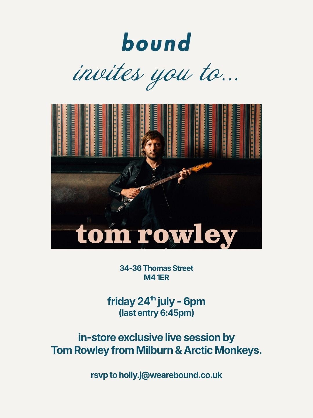TOM ROWLEY 'BOY IS BACK IN TOWN' TEE - VINTAGE CHARCOAL