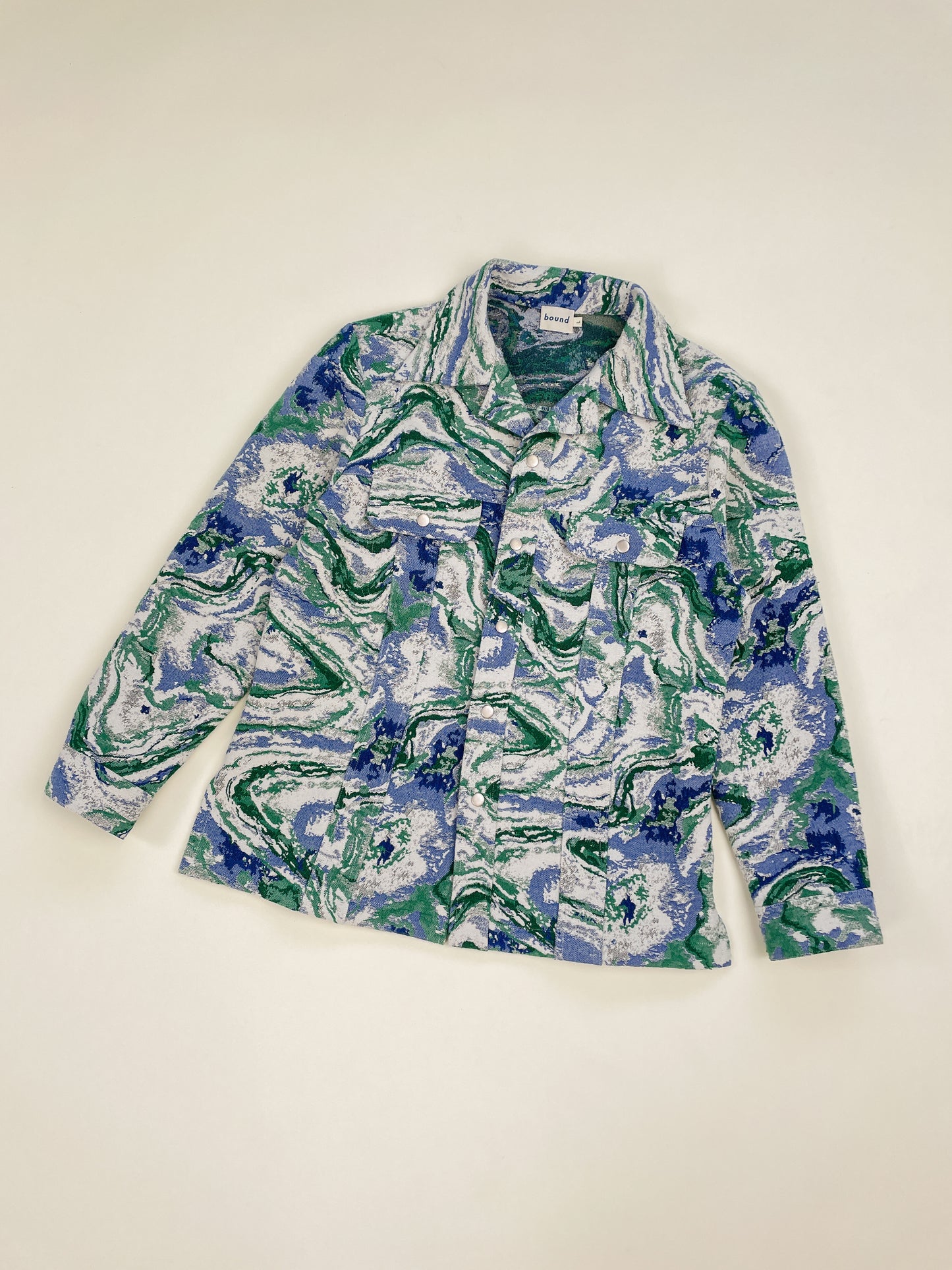 MARBLE PATTERNED RECYCLED JACKET