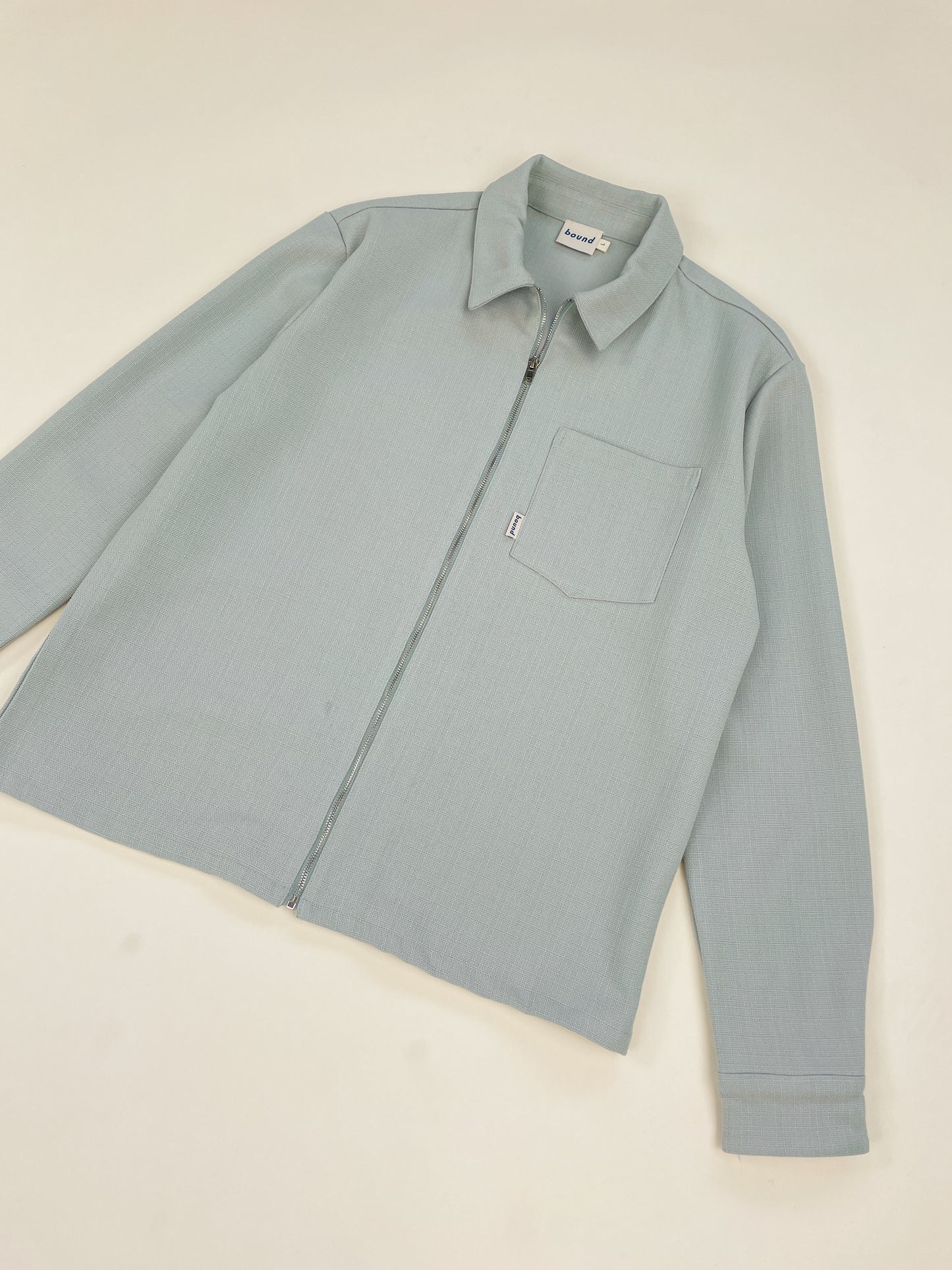 MINT TEXTURED HEAVY OVERSHIRT
