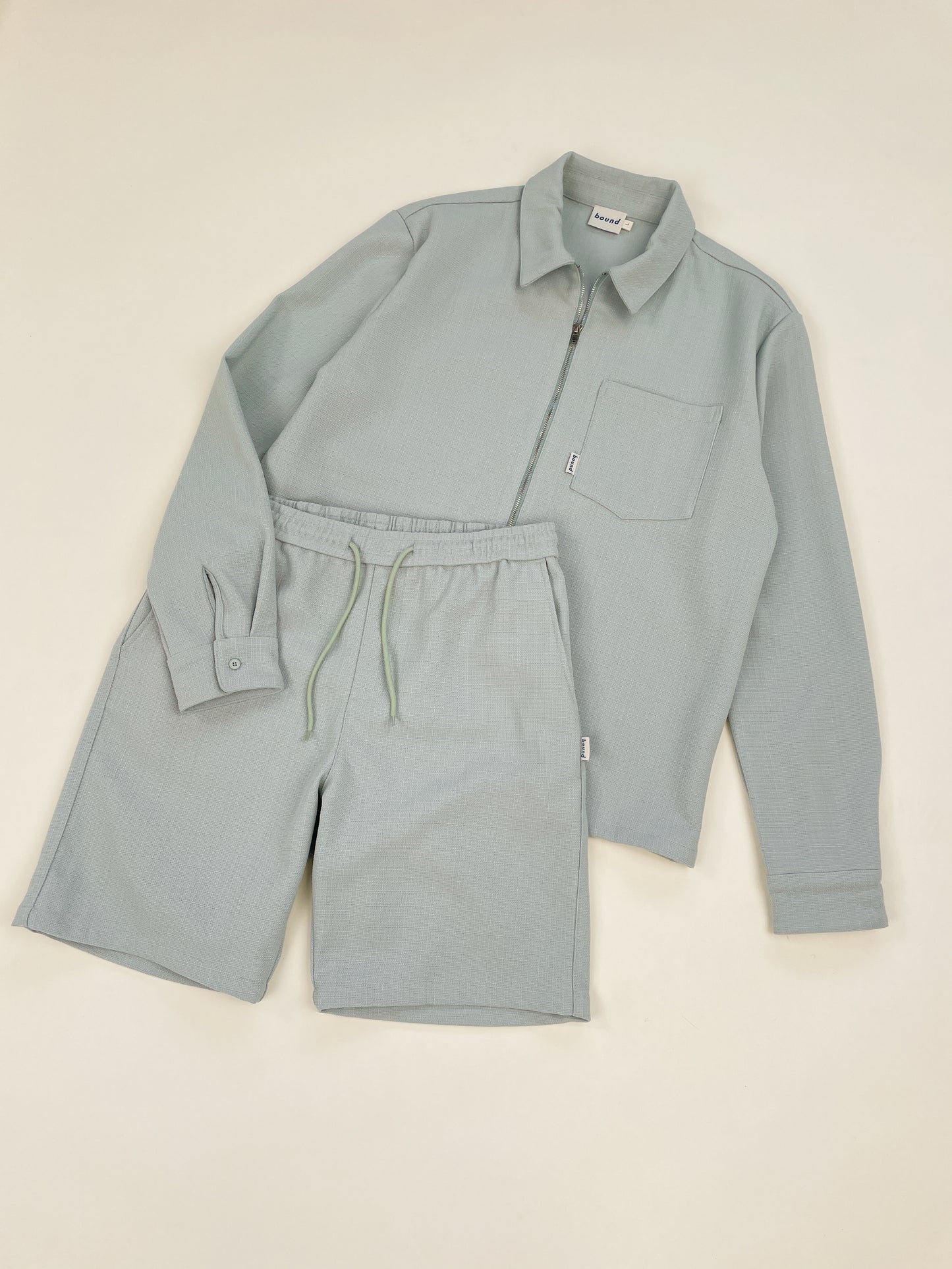 MINT TEXTURED HEAVY OVERSHIRT
