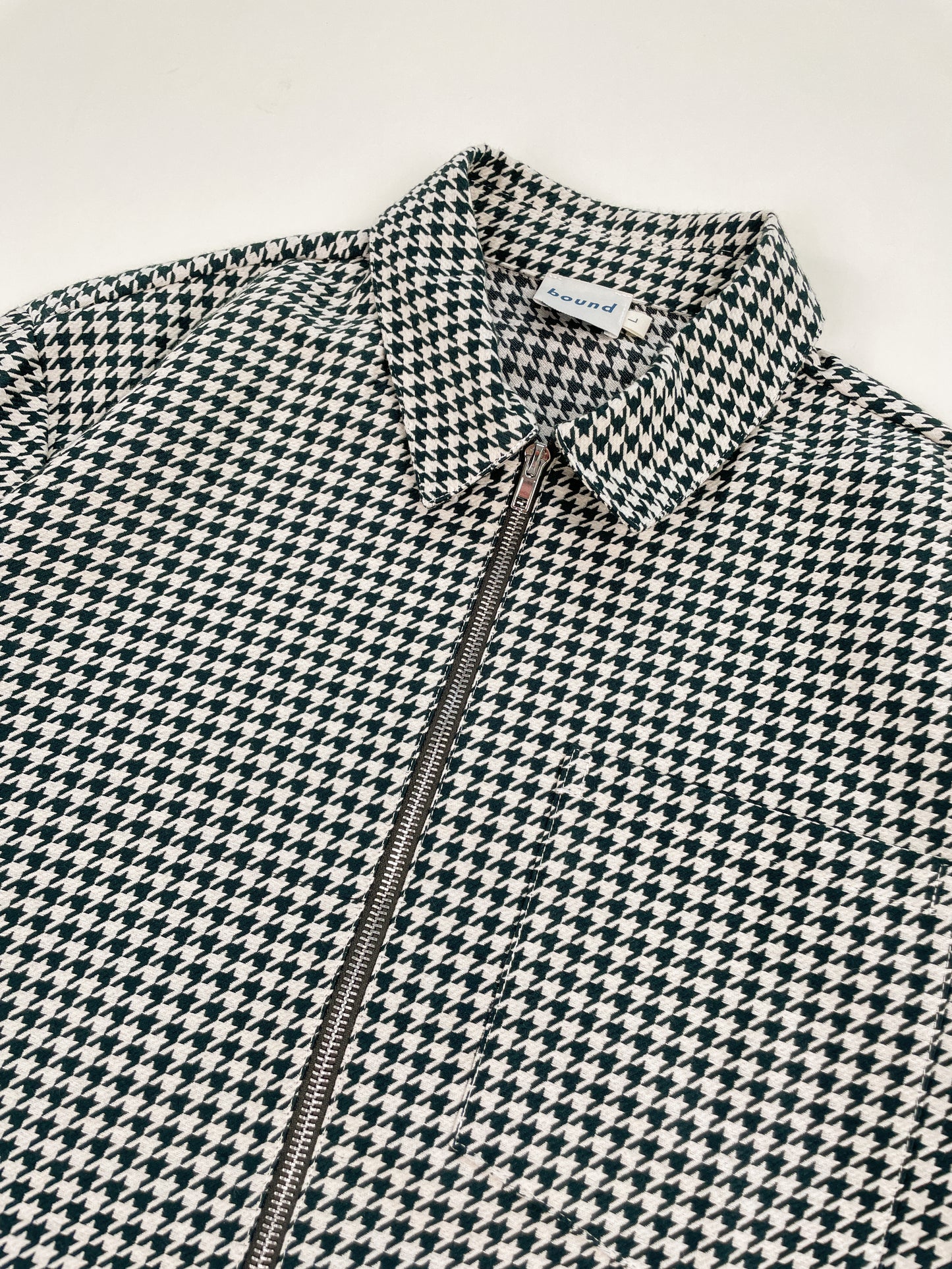 GREEN DOGTOOTH ZIP UP OVERSHIRT