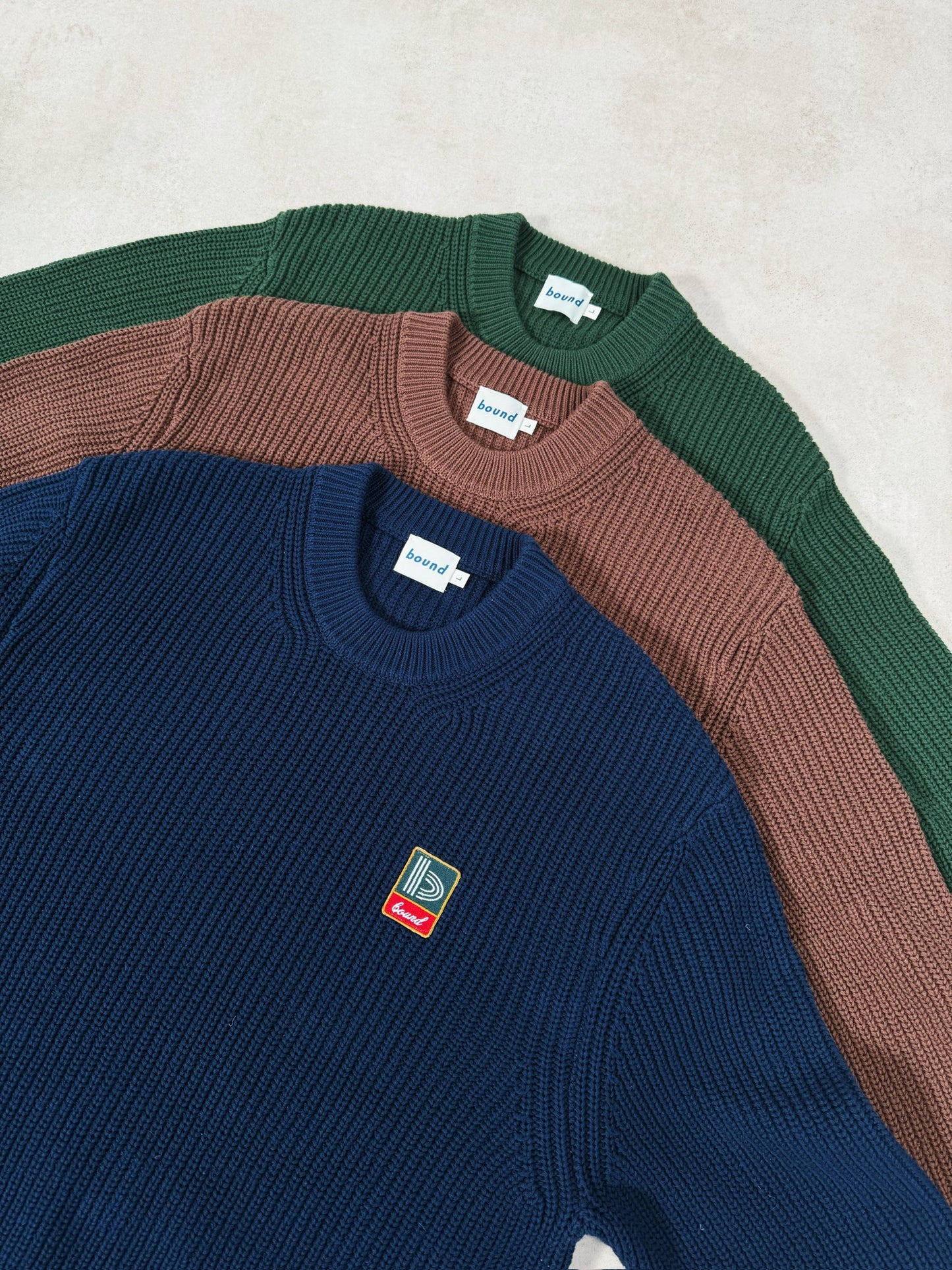 RETRO FISHERMAN RIB KNIT SWEATER - PETROL BLUE