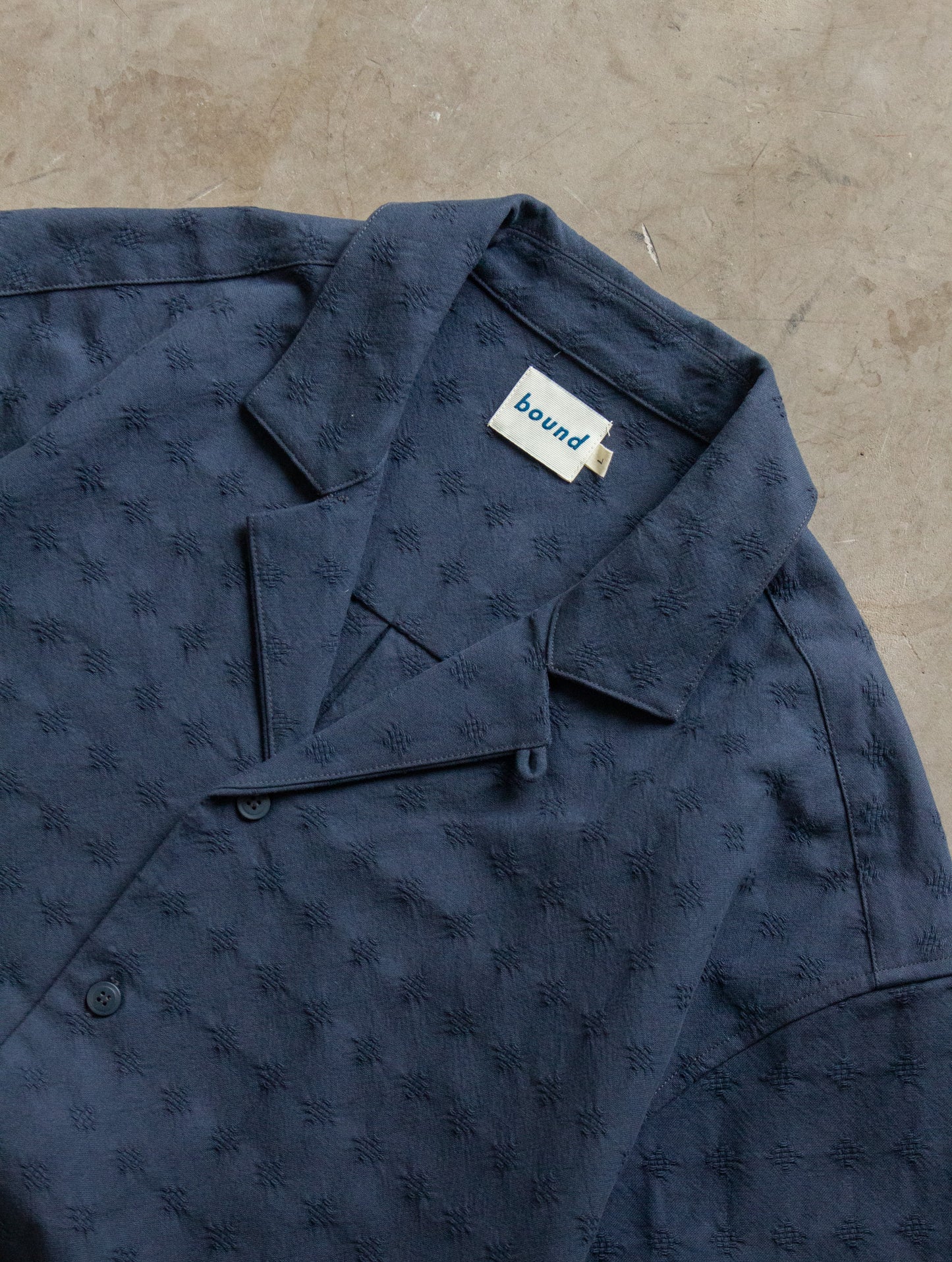 EMBROIDERED RIBIERA SHIRT - NAVY
