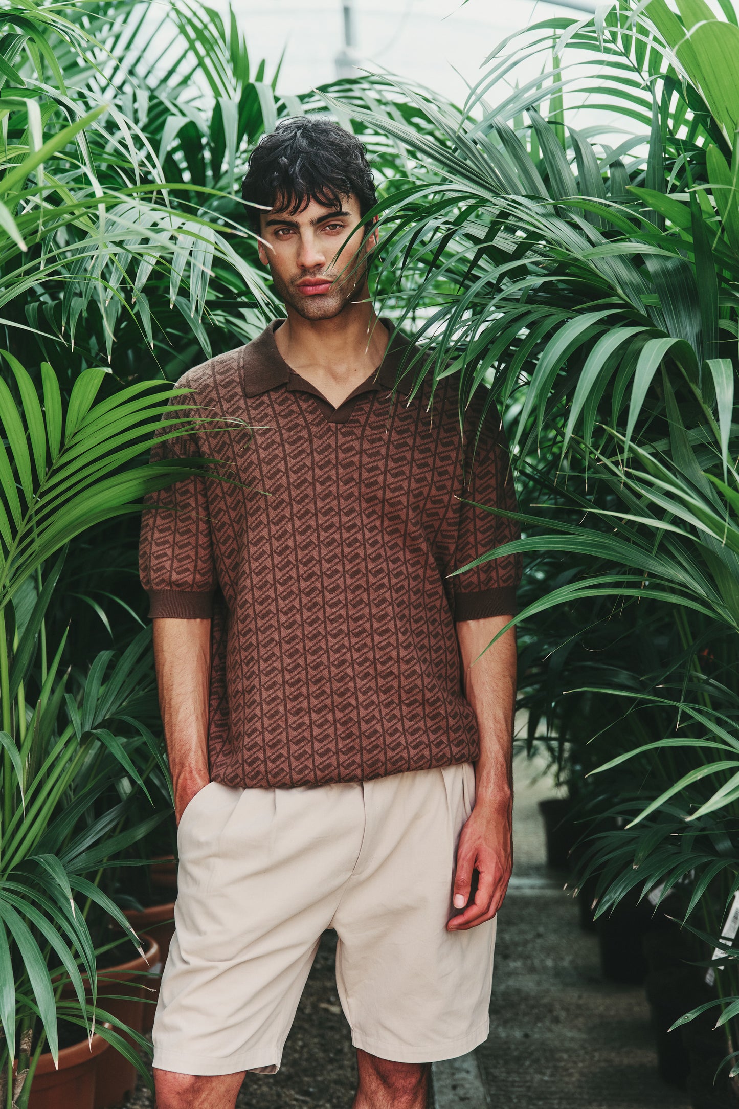 PEACHED CANVAS SHORTS - SAND