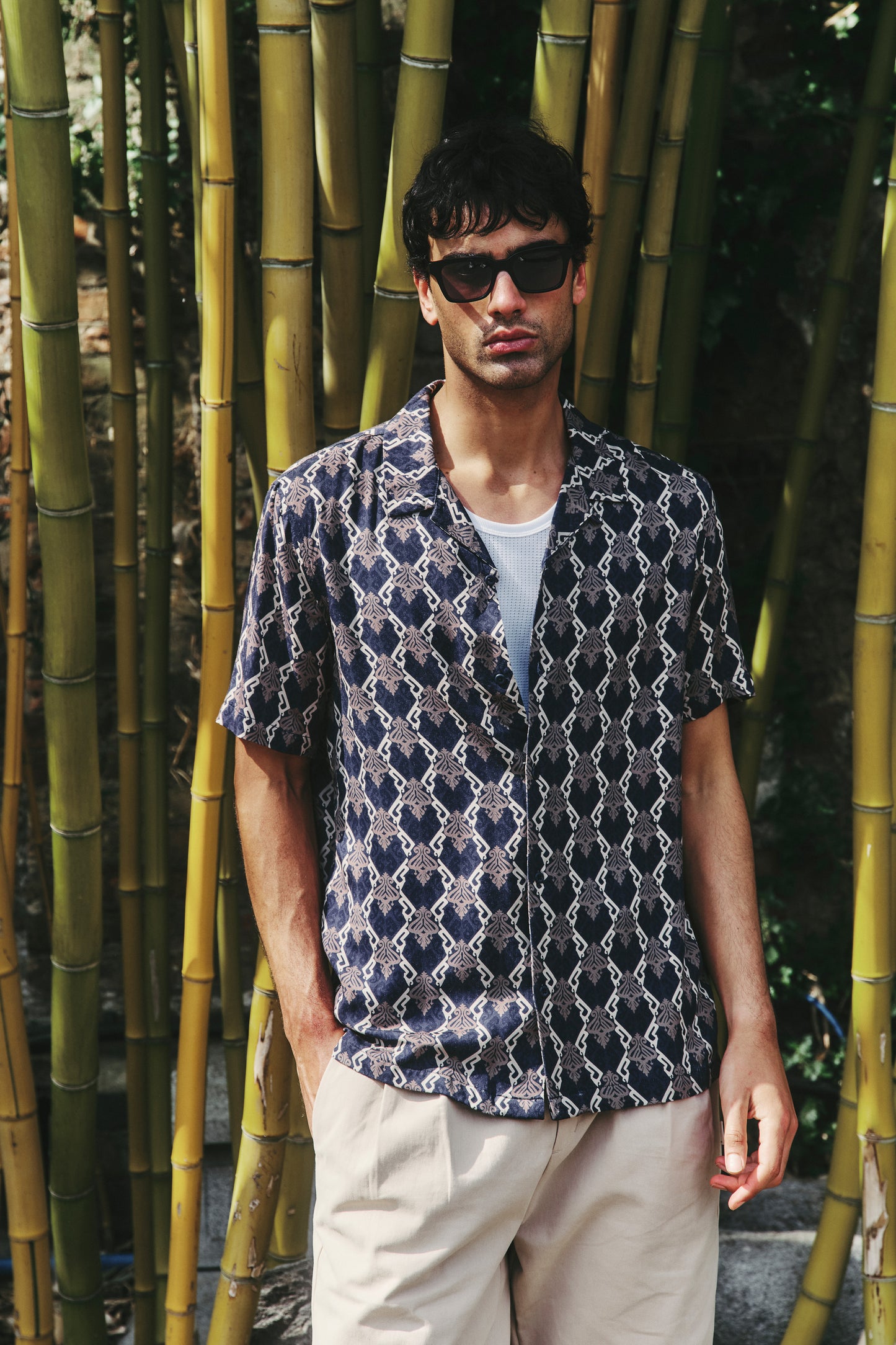 TONY PATTERNED RAYON SHIRT