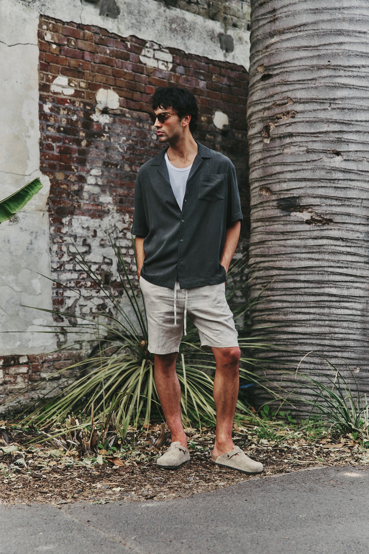 VINTAGE CUPRO CUBAN SHIRT - FOREST