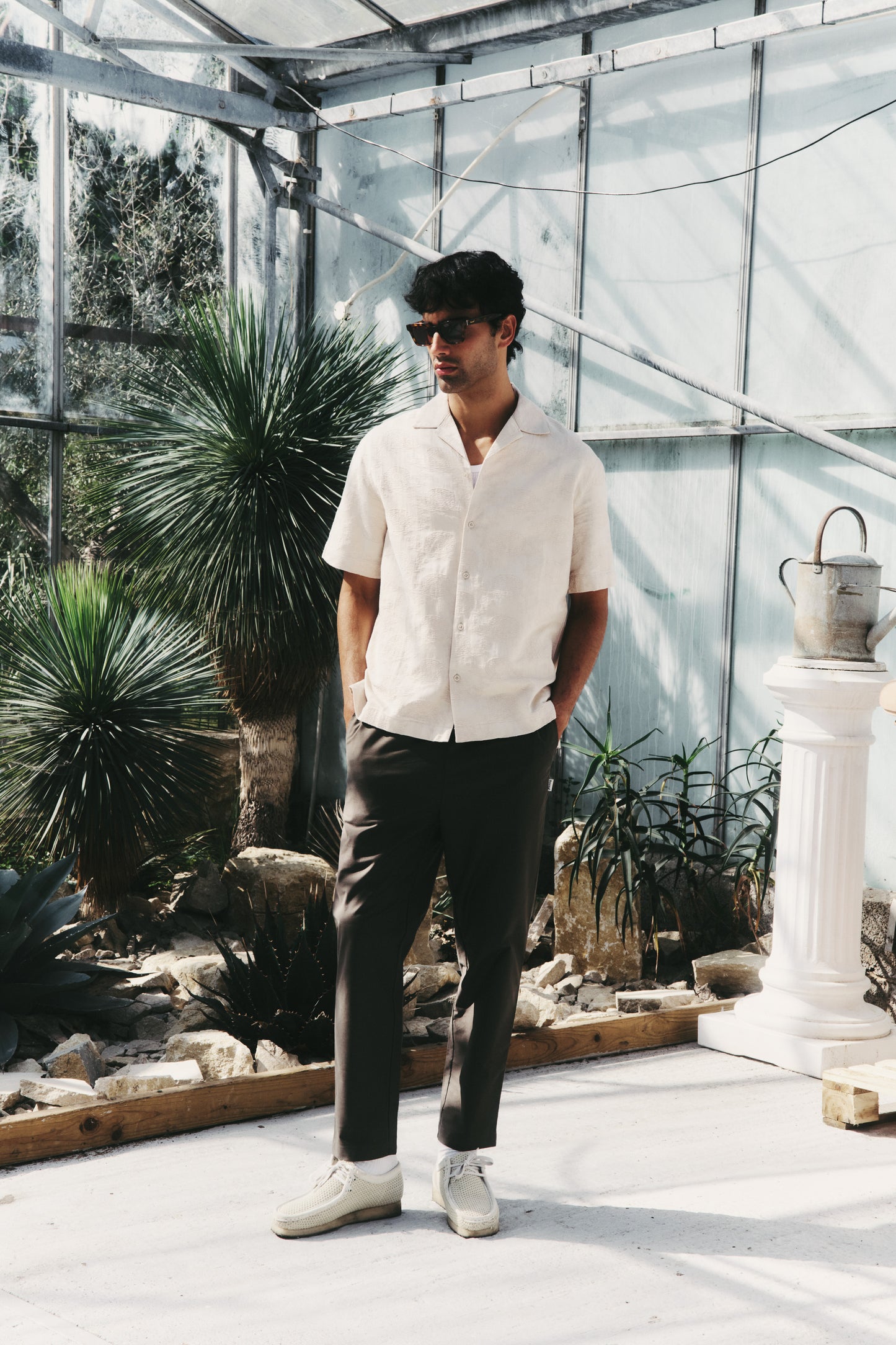 MICHAEL CASUAL TROUSER - ARMY GREEN