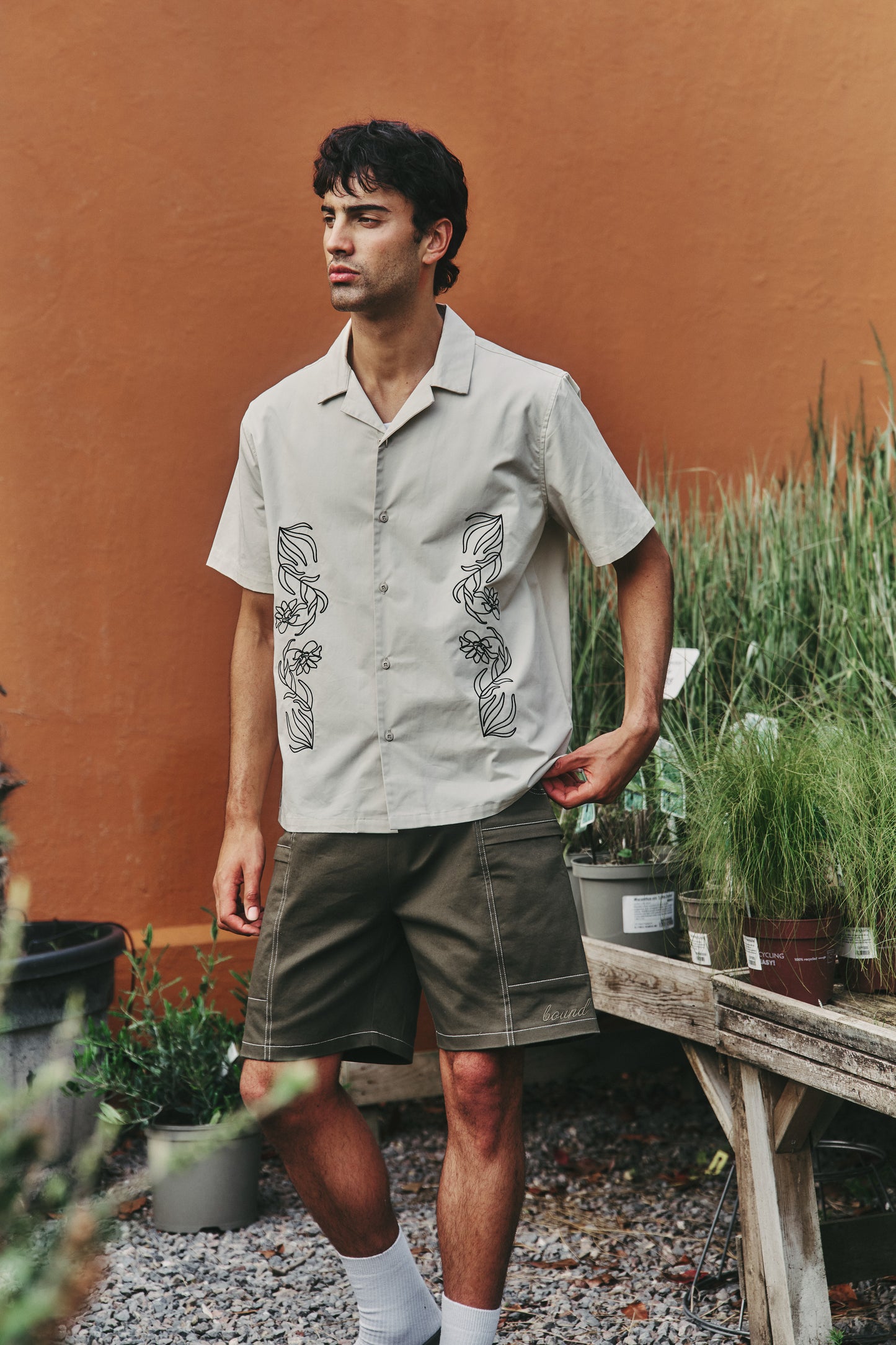 CANVAS CONTRAST SHORTS - ARMY GREEN