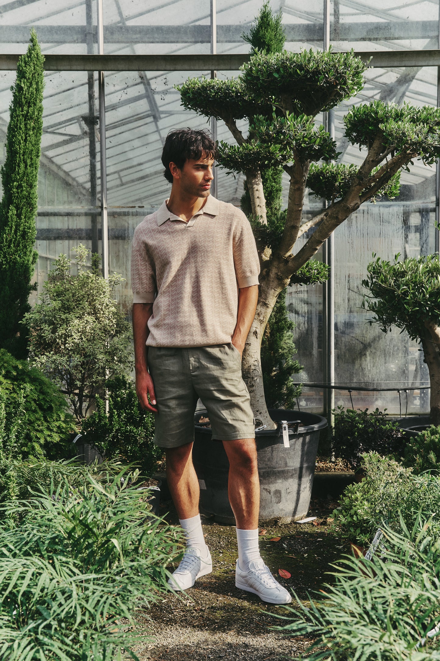 HARRIS KNIT POLO - DESERT SAND