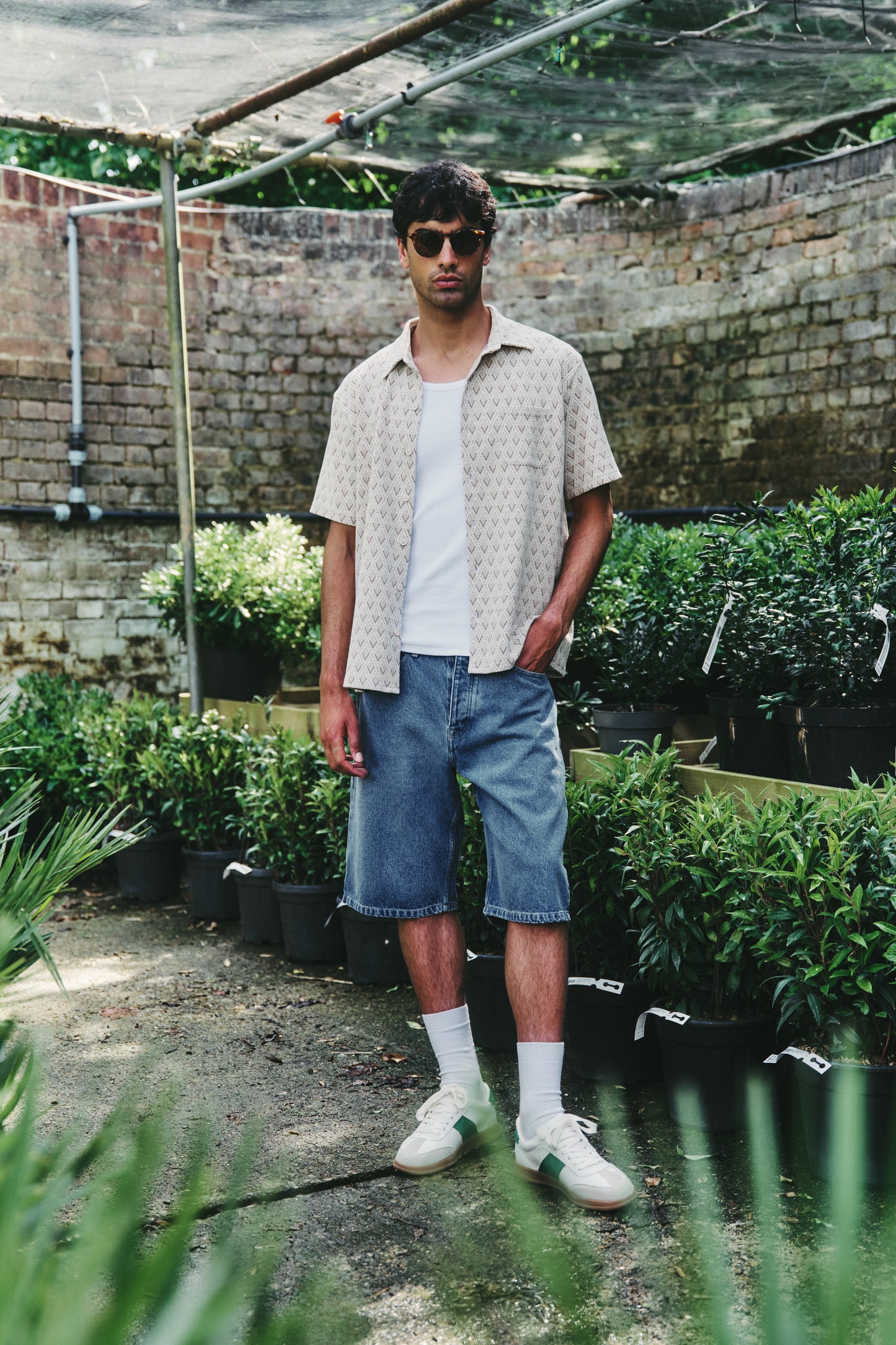 ROMAN WOVEN POLO - ECRU