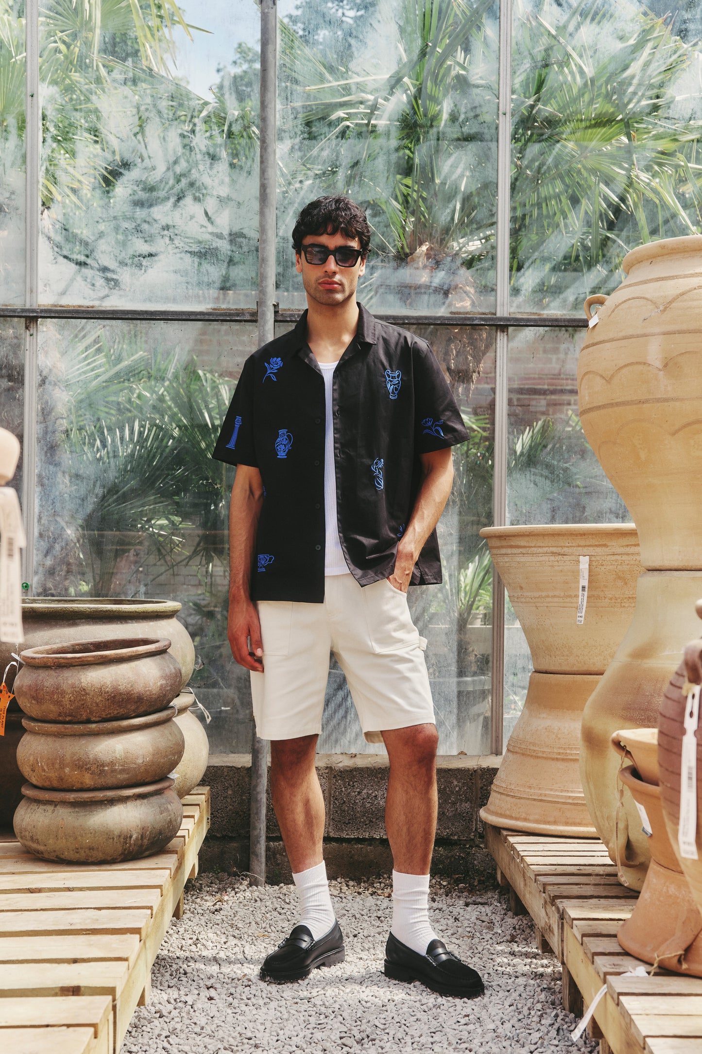 CANVAS CARPENTER SHORTS - ECRU