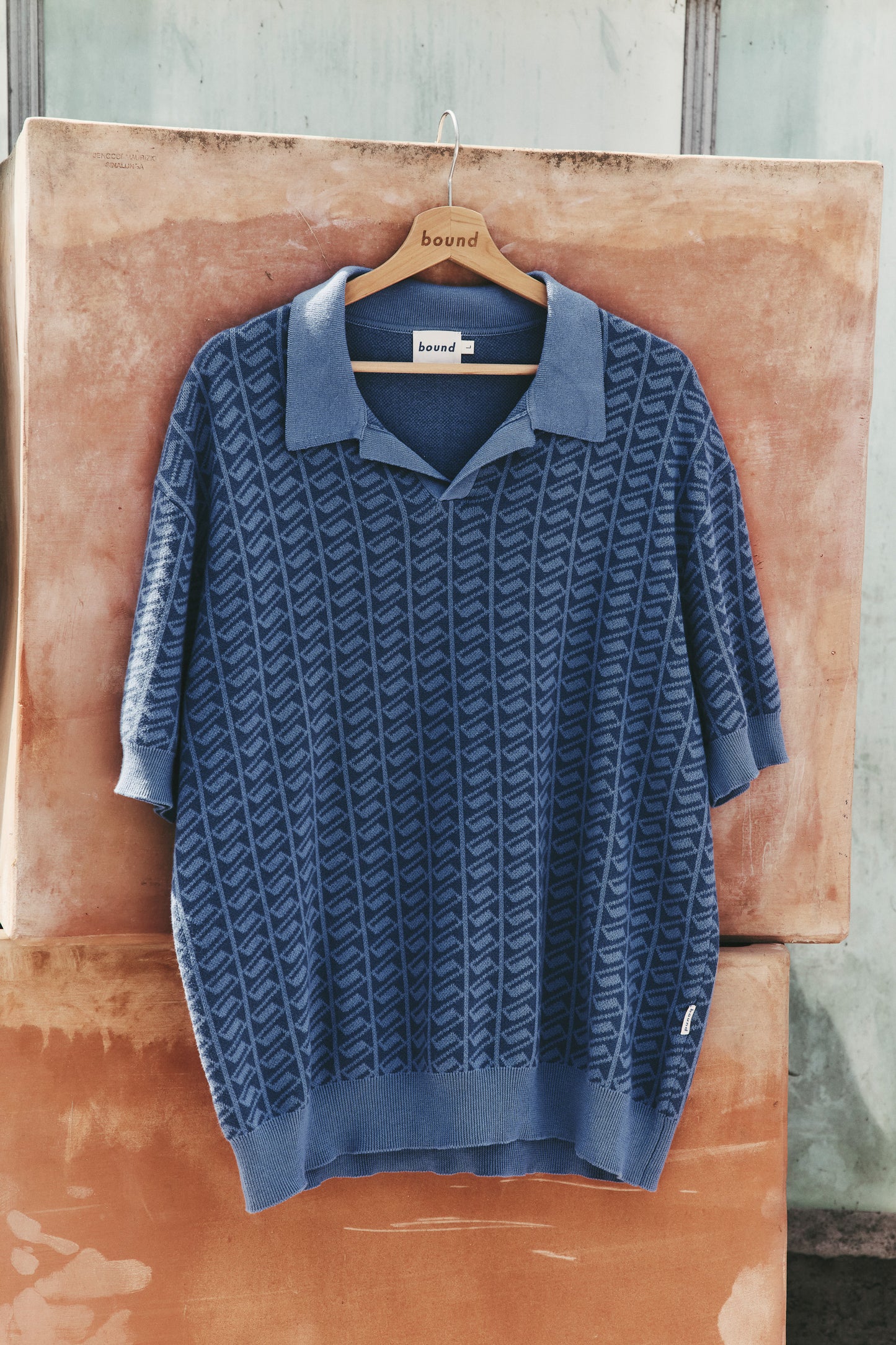 HARRIS KNIT POLO - BLUE OCEAN