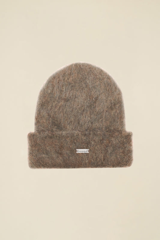 MOHAIR BEANIE - BROWN