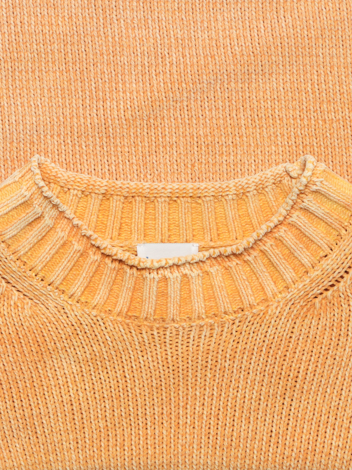 CHENILLE COTTON SPRAY WASH KNIT JUMPER - YELLOW