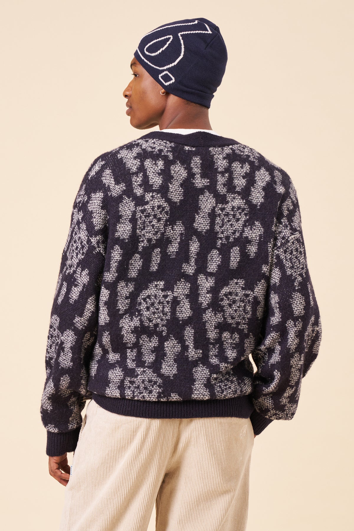 NAVAL BLUE CAMO CARDIGAN