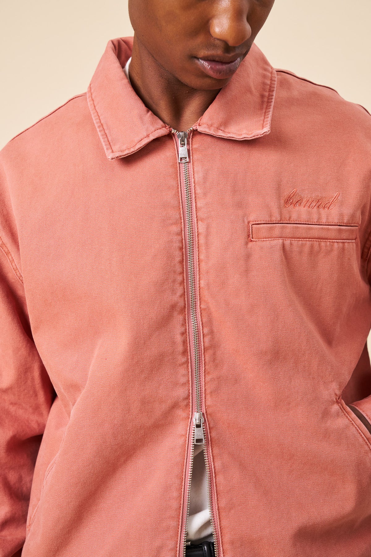 VINTAGE WASHED WORKWEAR JACKET - ROSE