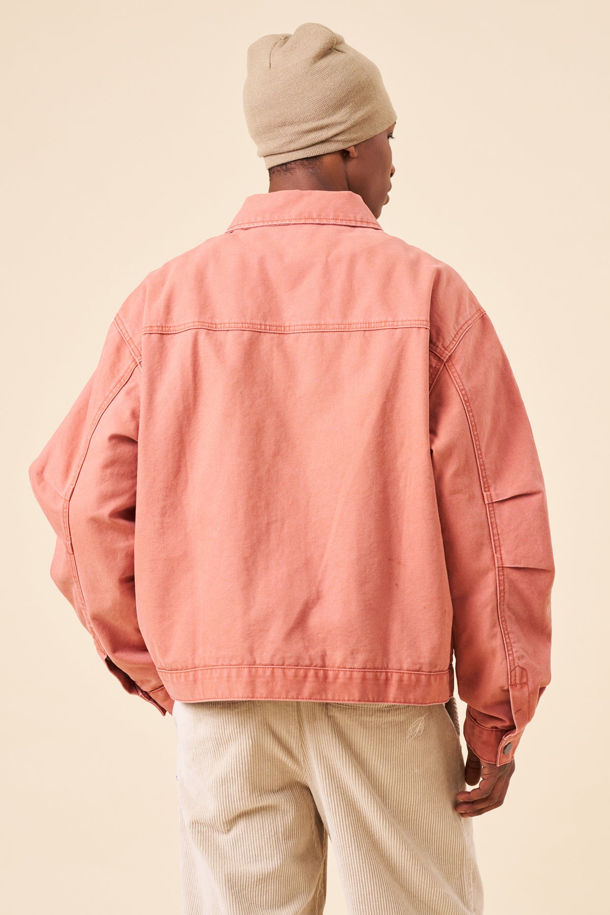 VINTAGE WASHED WORKWEAR JACKET - ROSE