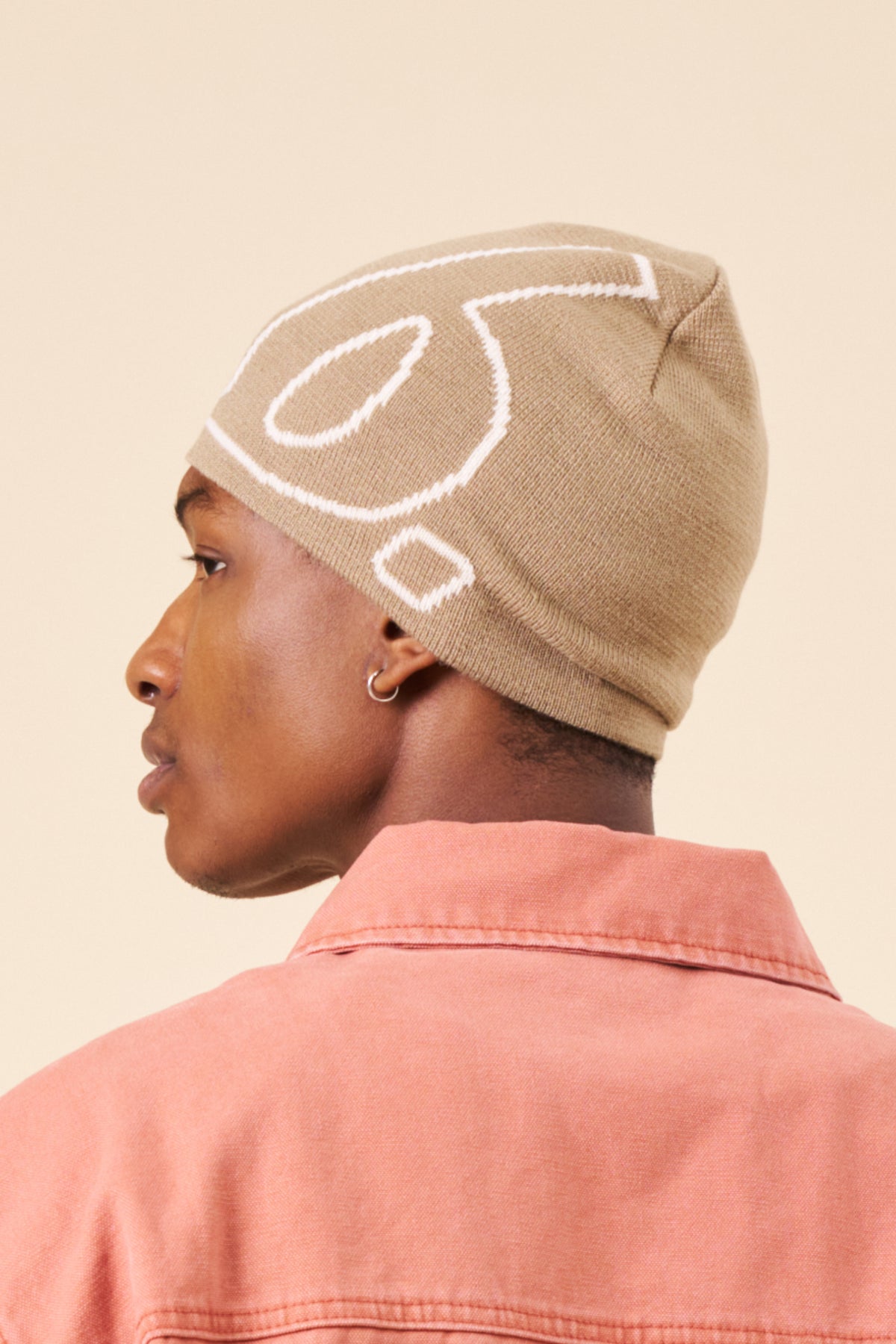 STAMP SKULL BEANIE - WALNUT
