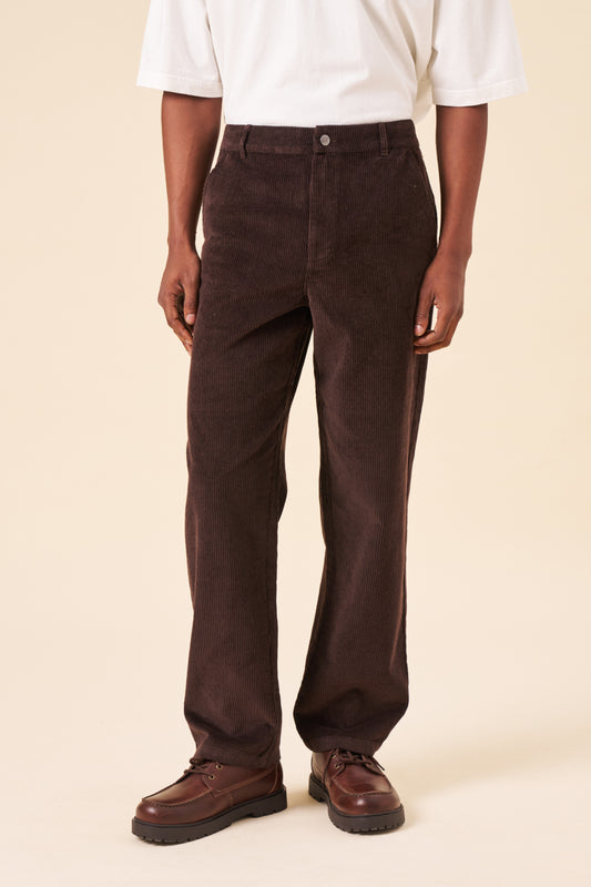 CLASSIC COTTON CORDUROY TROUSERS - BROWN