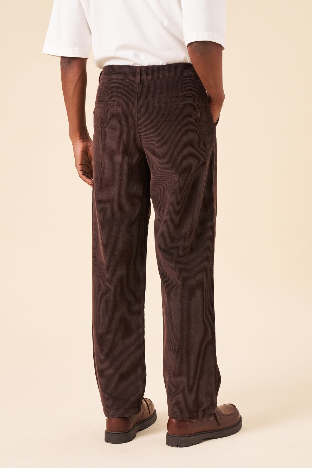 CLASSIC COTTON CORDUROY TROUSERS - BROWN