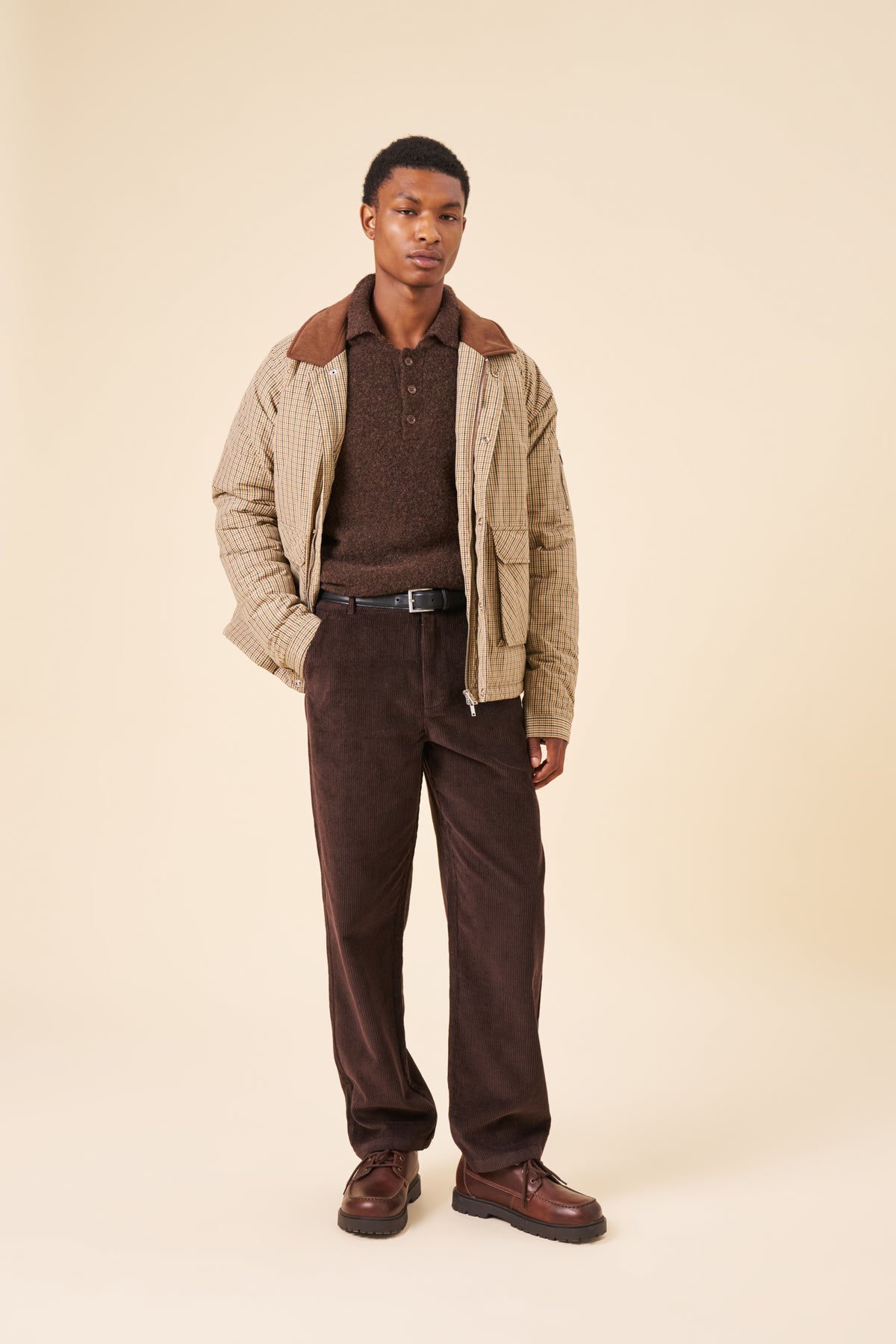 CLASSIC COTTON CORDUROY TROUSERS - BROWN